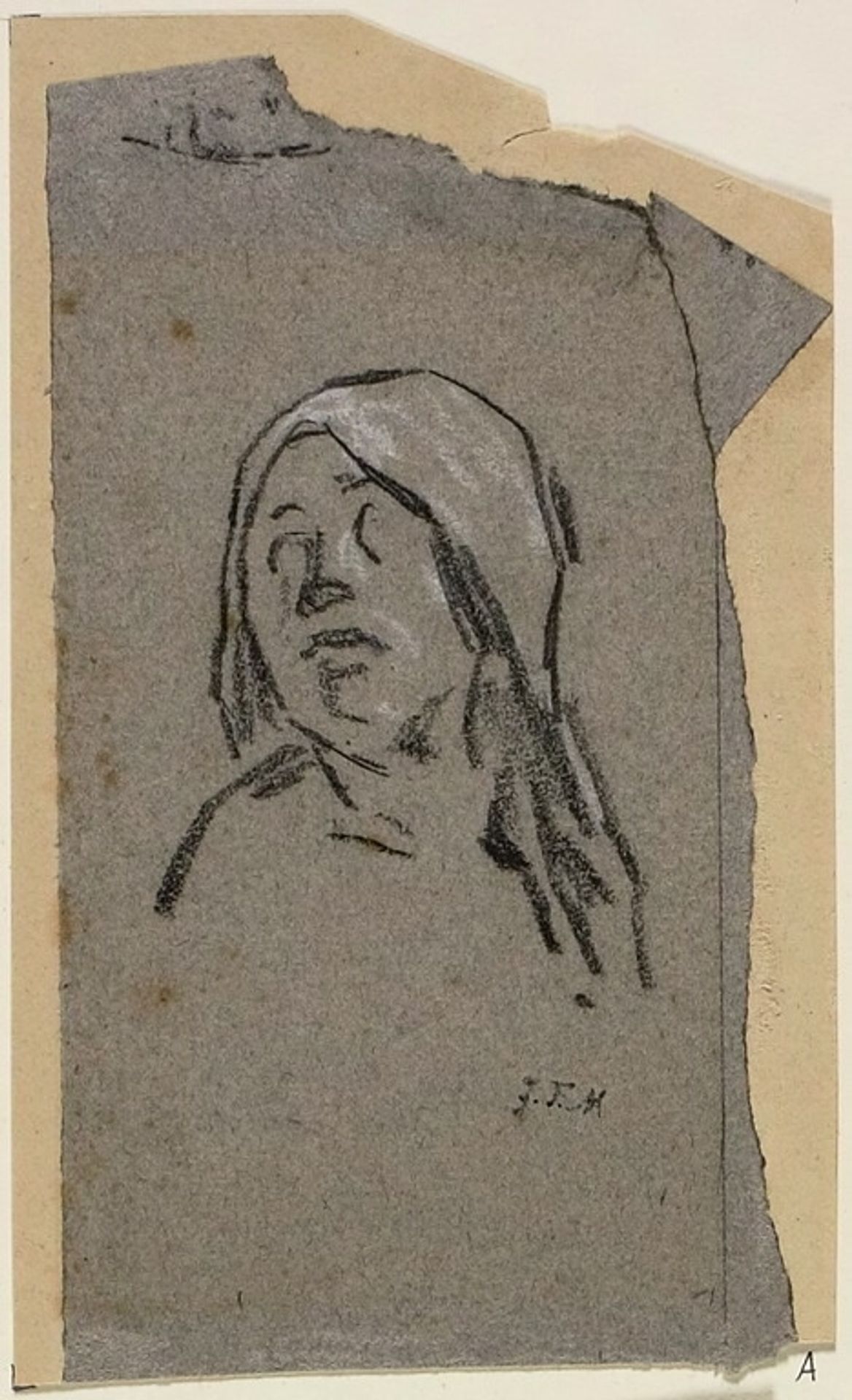 Study of Woman's Head by Jean-François Millet