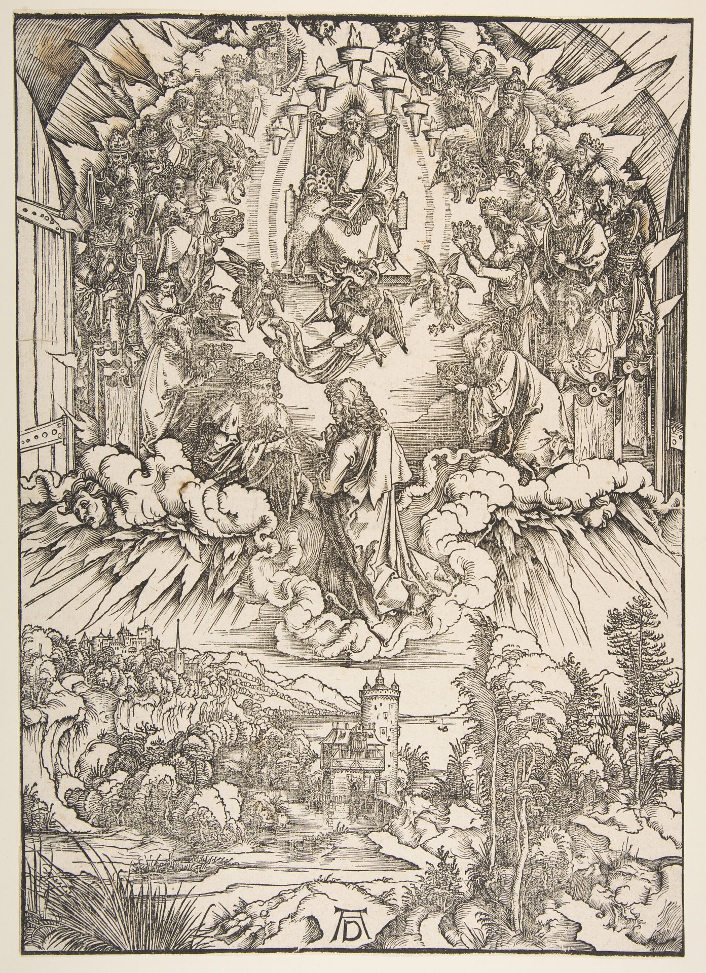 Saint John before God and the Elders, from "The Apocalypse" by Albrecht Durer