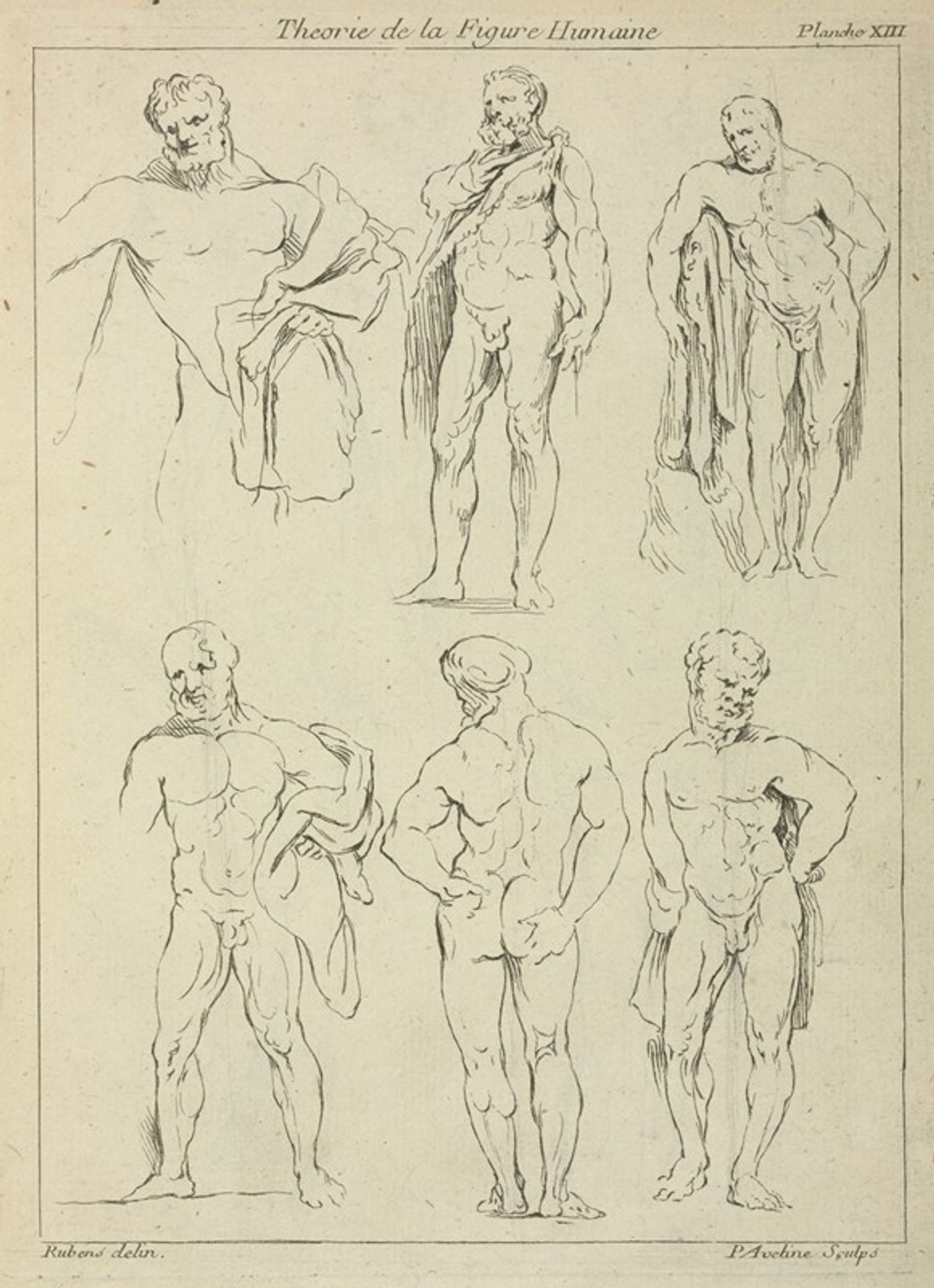 Six male figures by Peter Paul Rubens