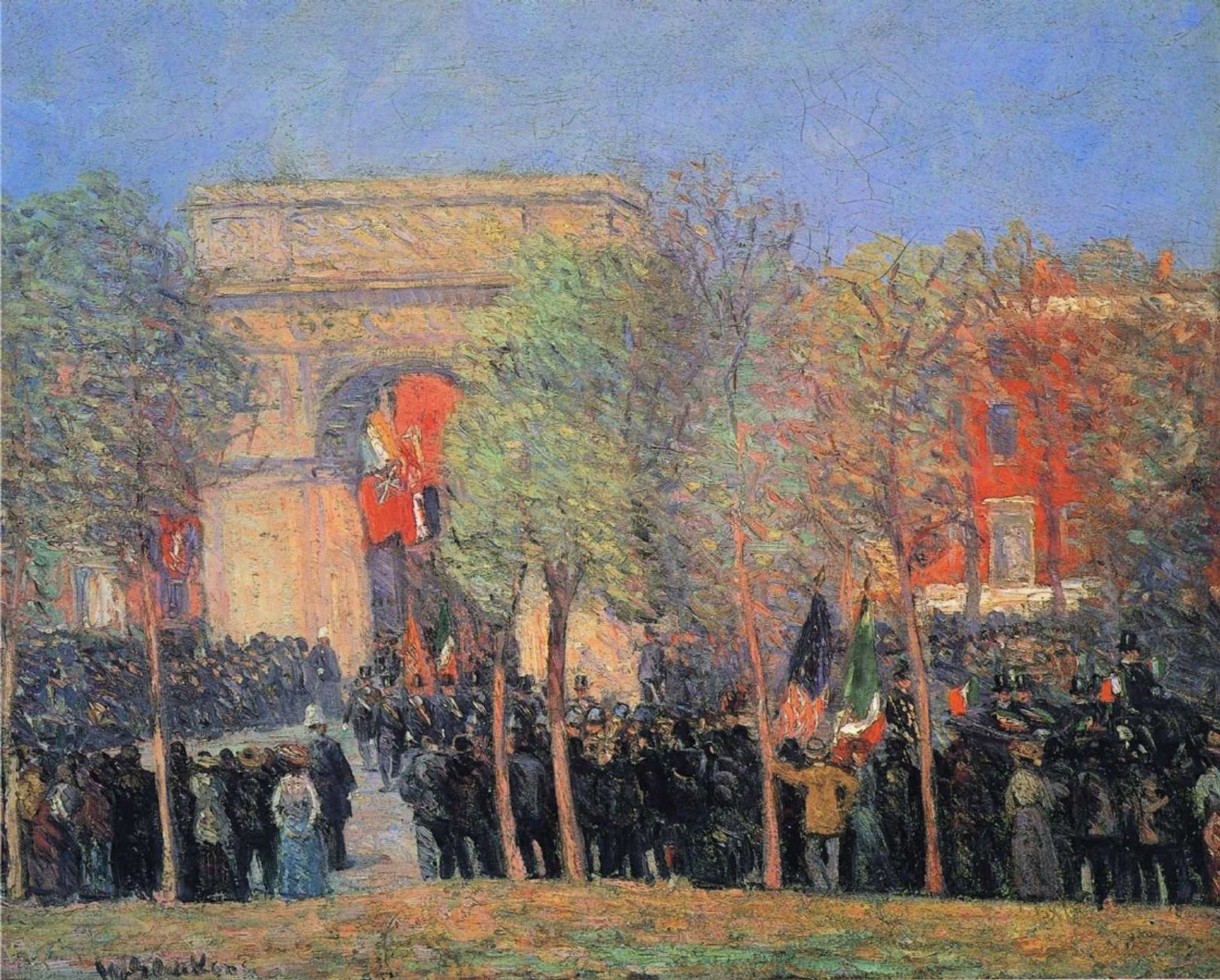 Italo-American Celebration, Washington Square by William James Glackens
