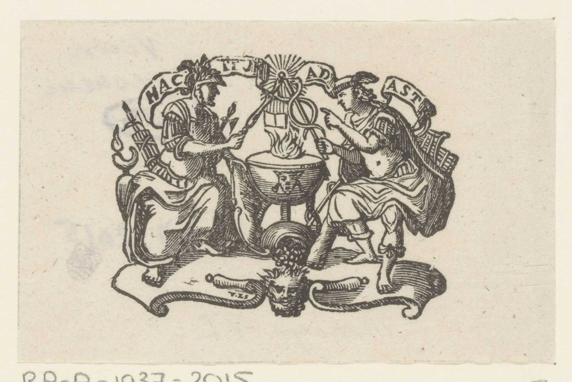 Ornament met Minerva en Mercurius by Anonymous