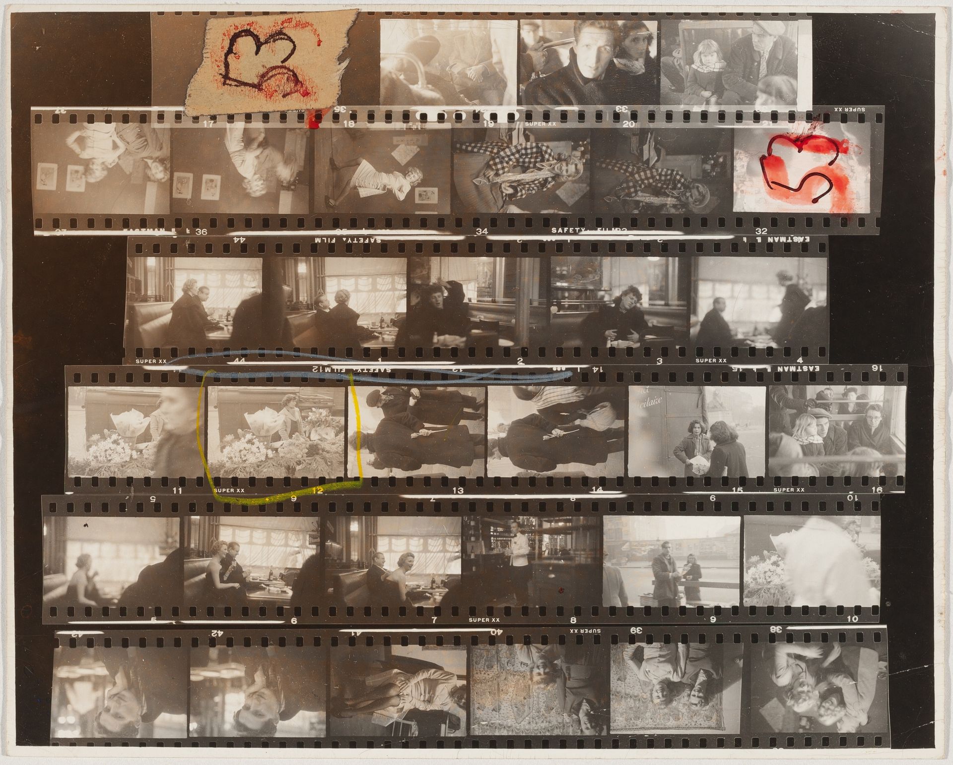 Tulip--Paris 53A/Lines of My Hand 25/Black White and Things 21 by Robert Frank