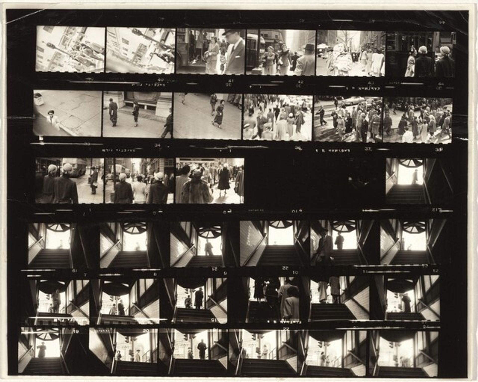 Subway entrance--Early New York City no number by Robert Frank