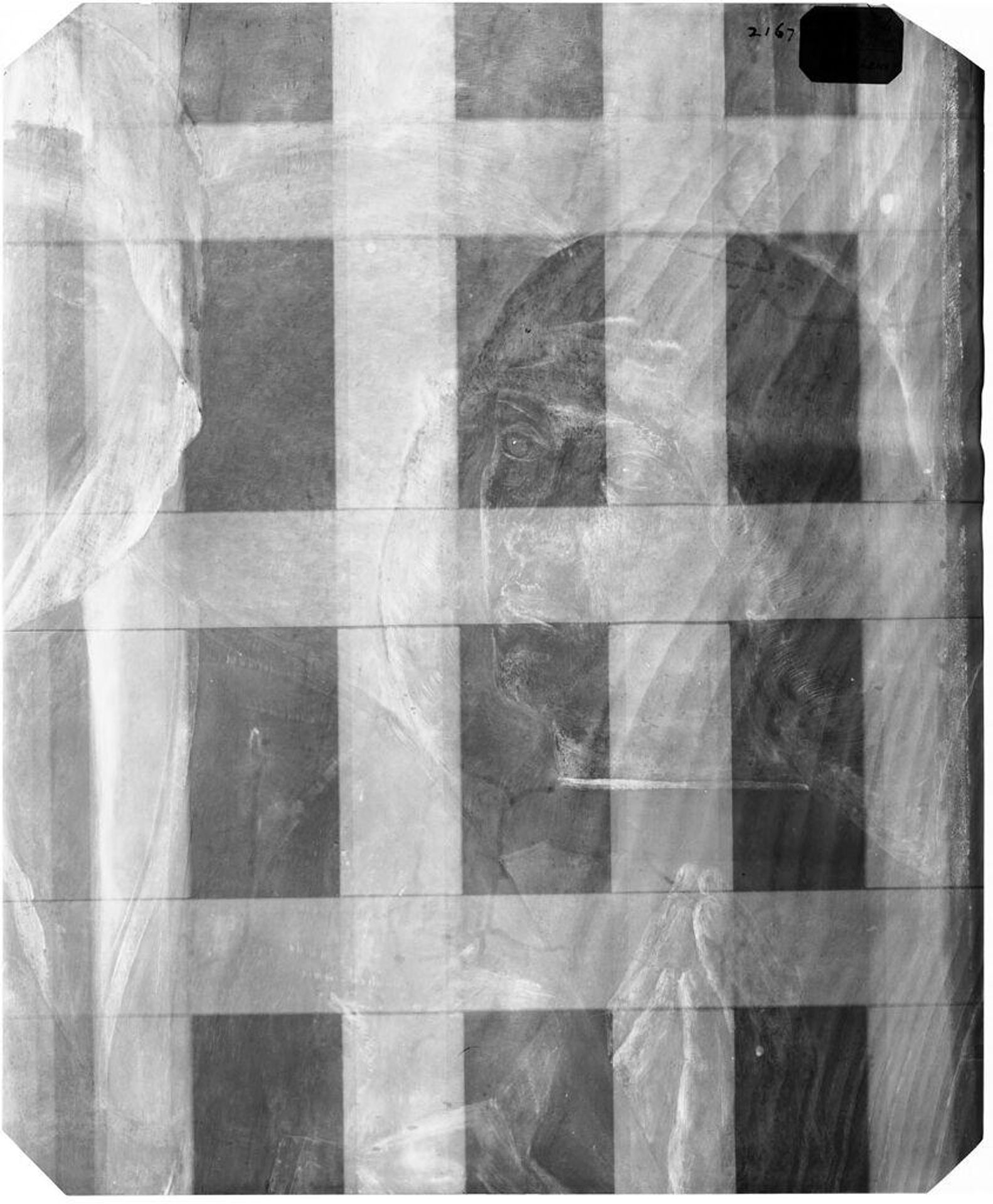 X-radiograph(s) of "Madonna and Child with Donors" by Artist of original: School of Giovanni Bellini
