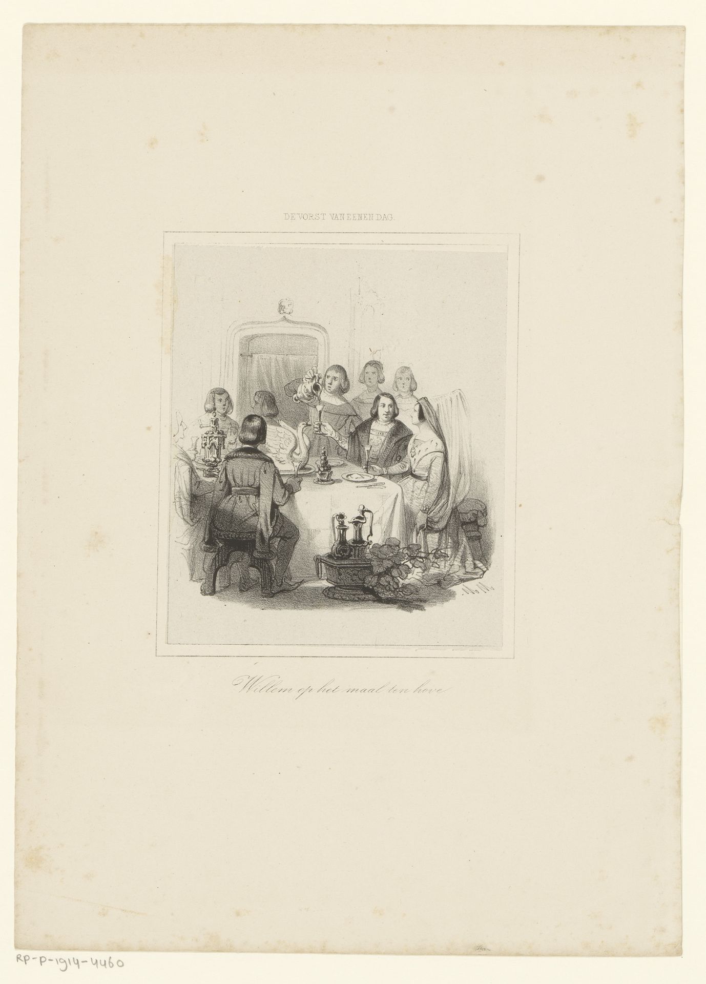 Willem tijdens het banket aan het hof by Michel Mourot
