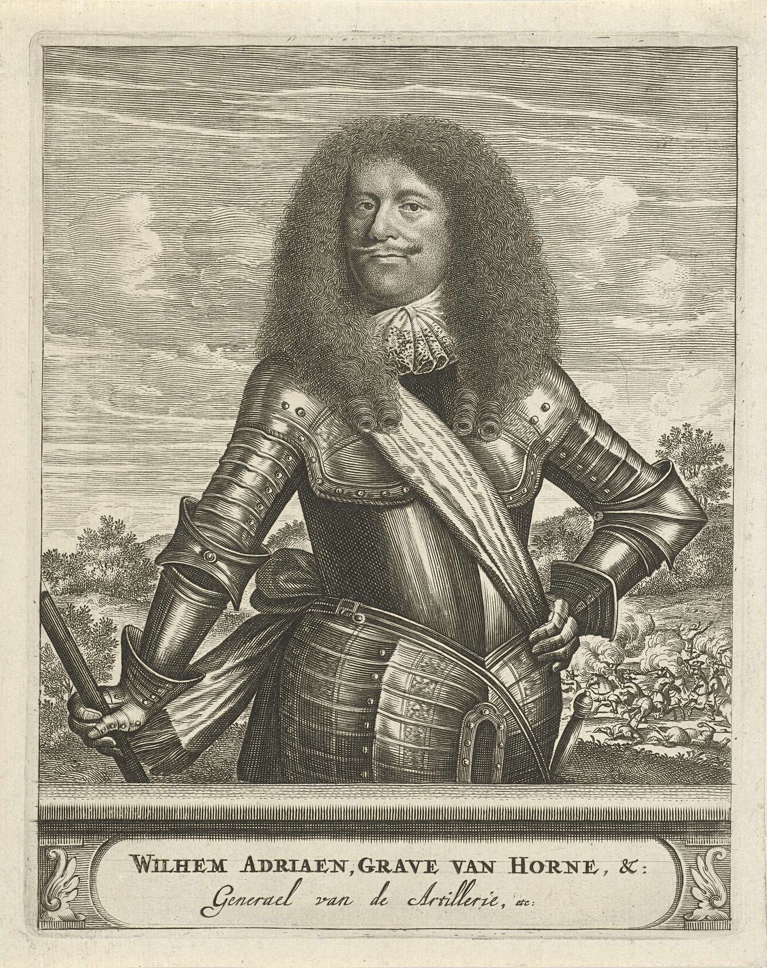 Portret van Willem Adriaan, graaf van Hornes by Christiaan Hagen
