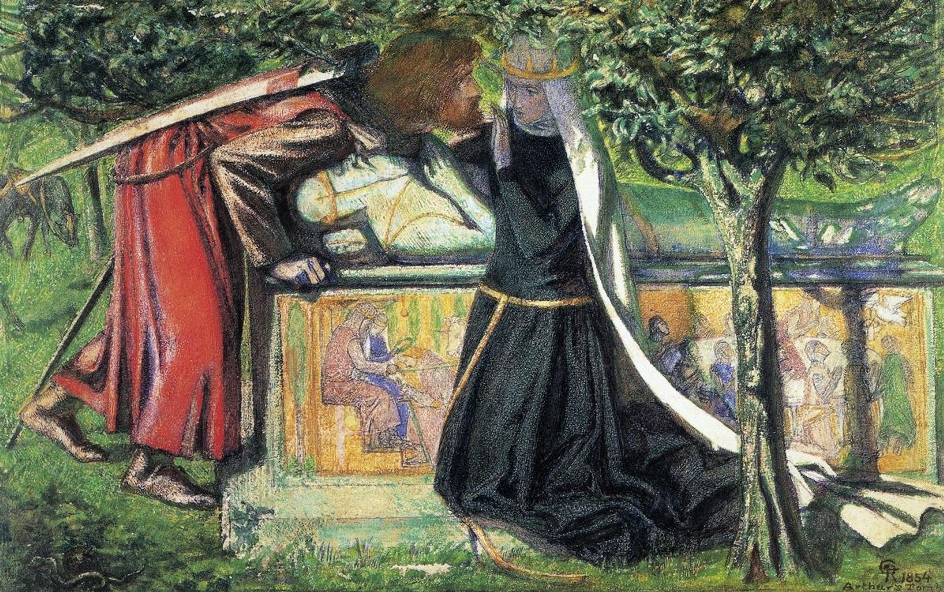 Arthur`s Tomb by Dante Gabriel Rossetti