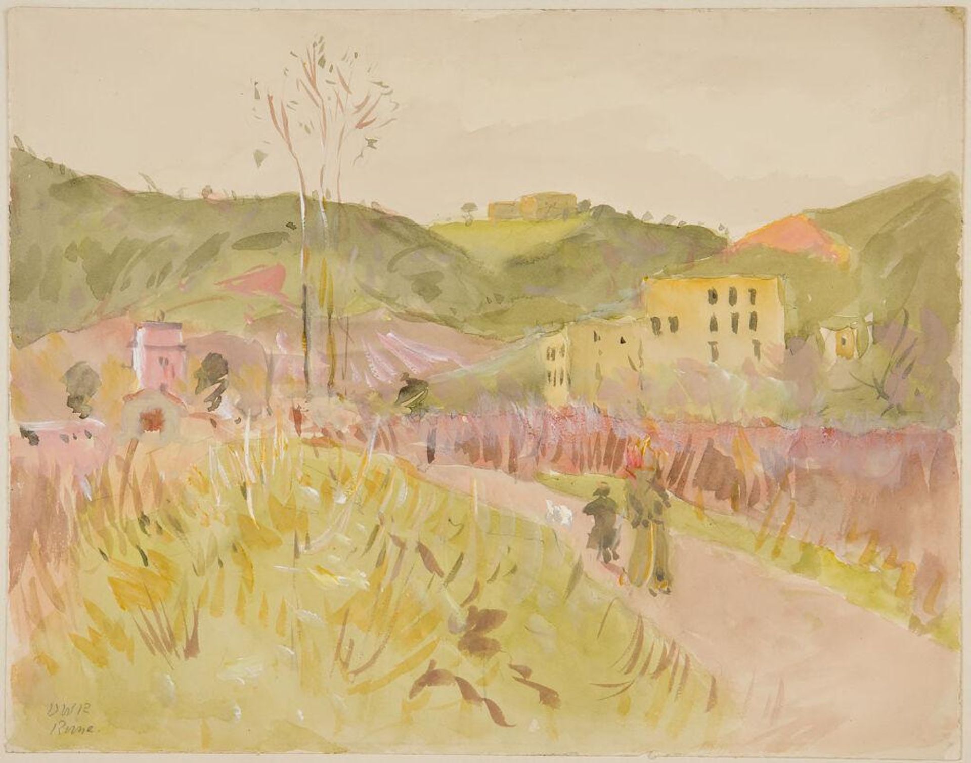 Gardens and Buildings at Foot of Hills, Rome by Denman Waldo Ross