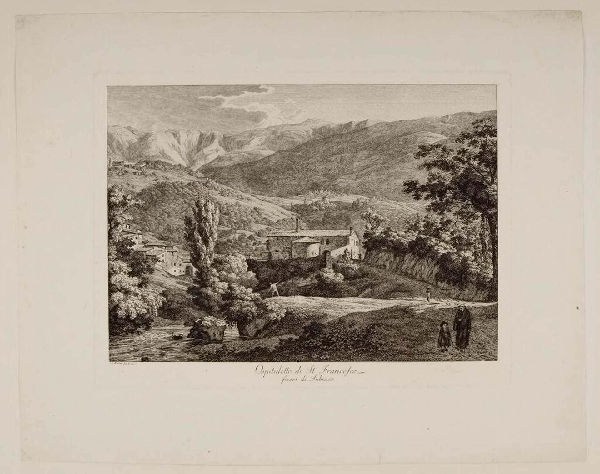 Ospitaletto di San Francesco fuori di Subiaco by Jacob Wilhelm Mechau