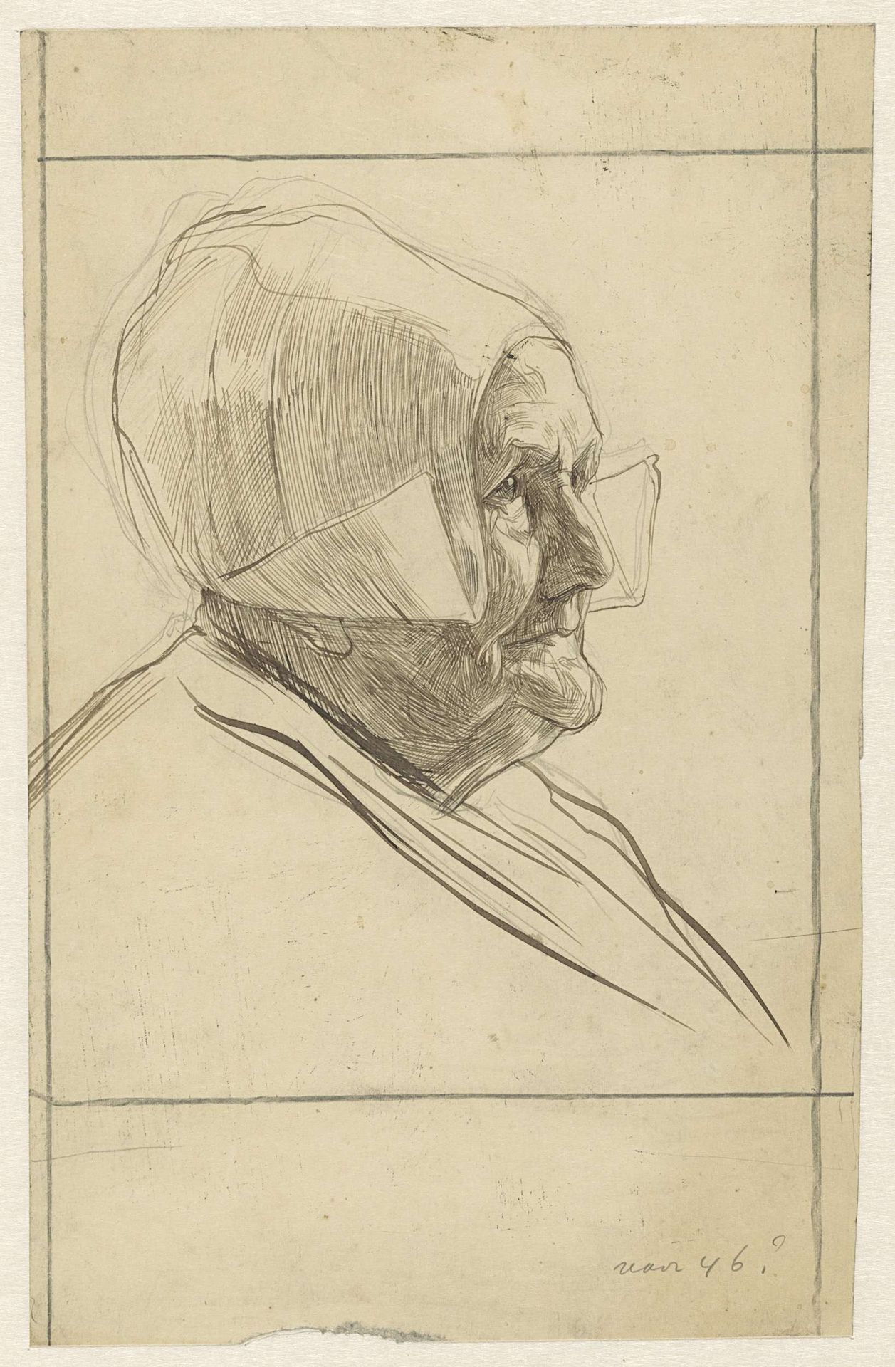 Boerenvrouw met kap, naar rechts by Jan Veth