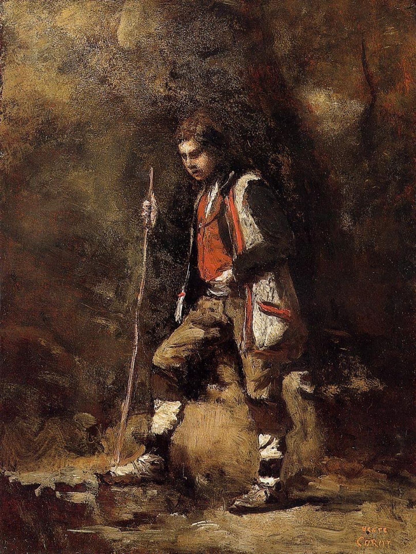 Young Italian Patriot in the Mountains by Camille Corot