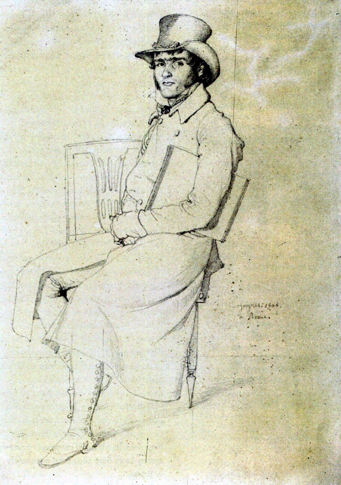 Jean François Julien Menager by Jean Auguste Dominique Ingres
