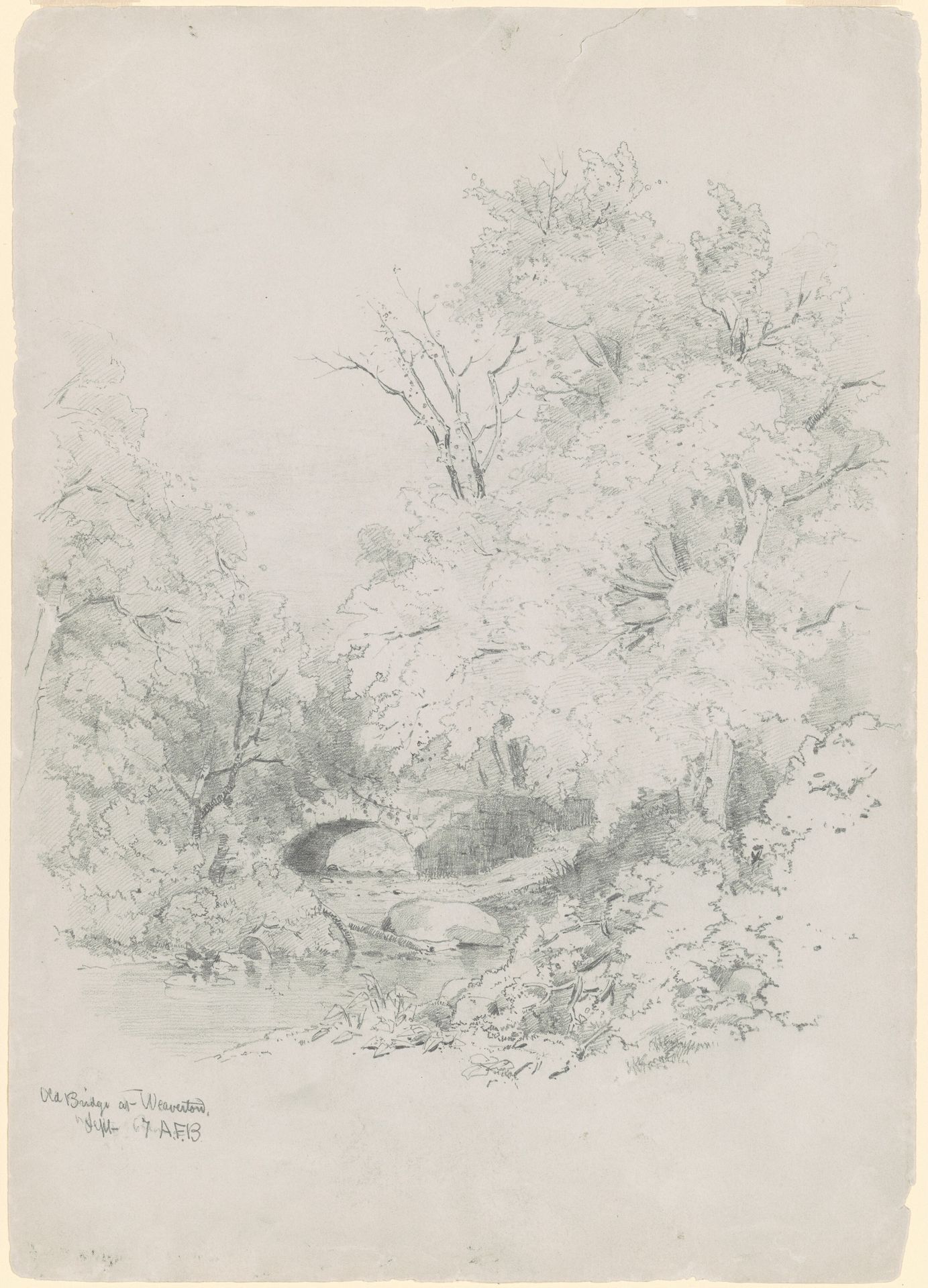 Old Bridge at Weaverton by Andrew Fisher Bunner