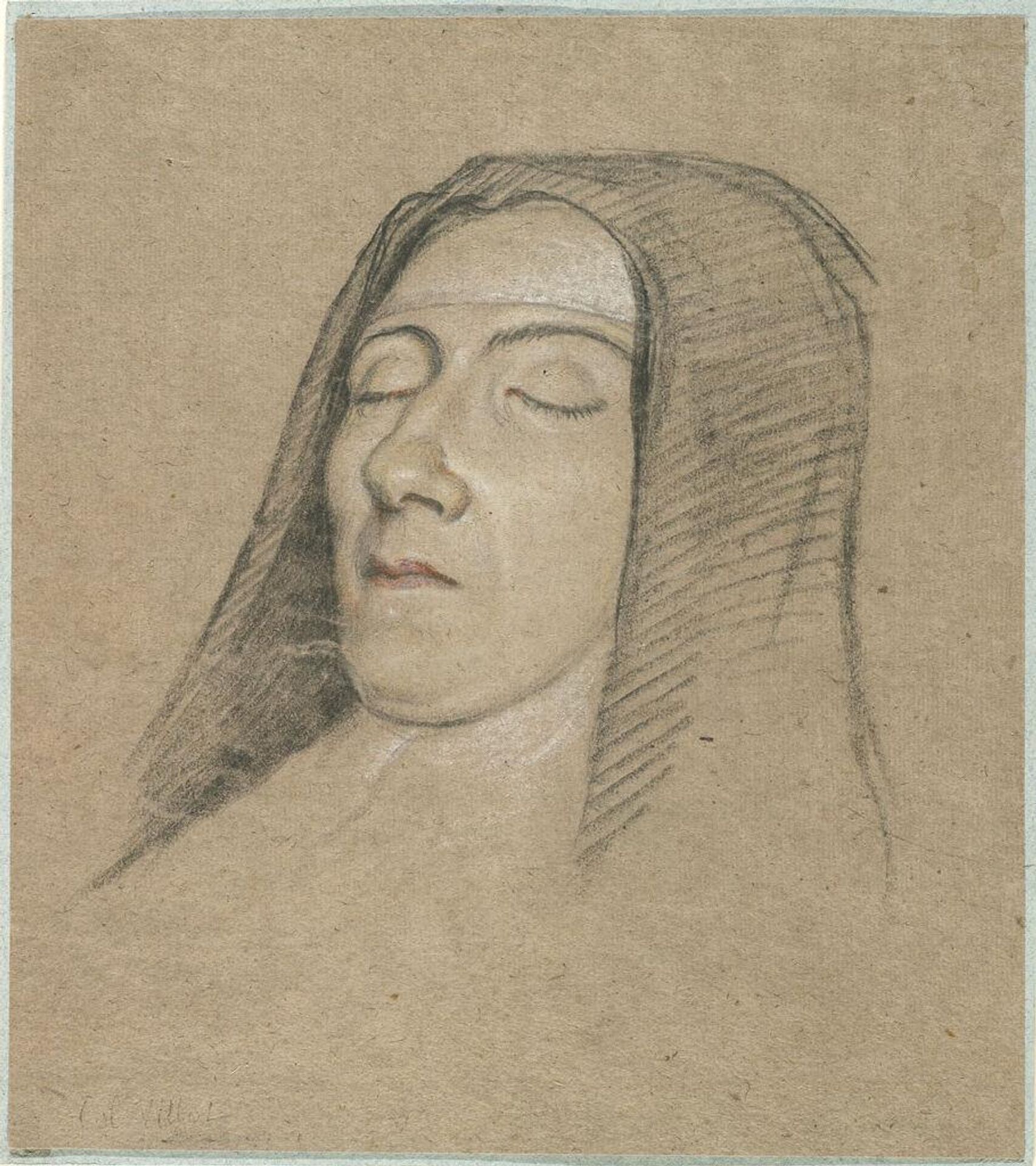 Head of a Nun by Attributed to Jean-Baptiste de Champaigne