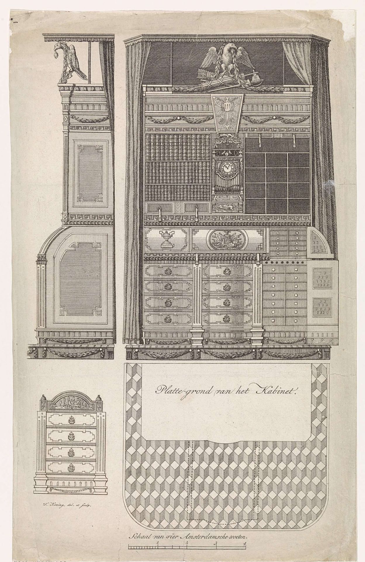 Schaalmodel van een kabinet by Theodoor Koning