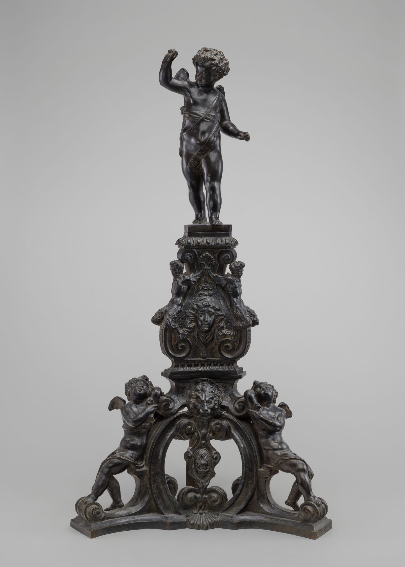 Andiron with Putto Finial by Nicolò Roccatagliata