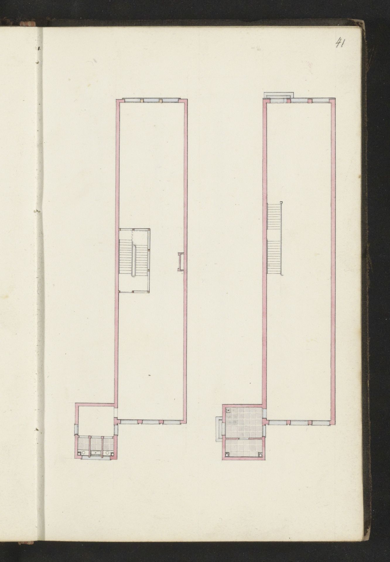 Plattegronden van twee verdiepingen by Willem Springer jr.