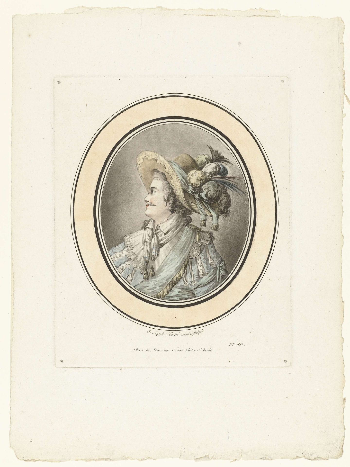 Buste van een heer by Jean-Augustin Léveillé
