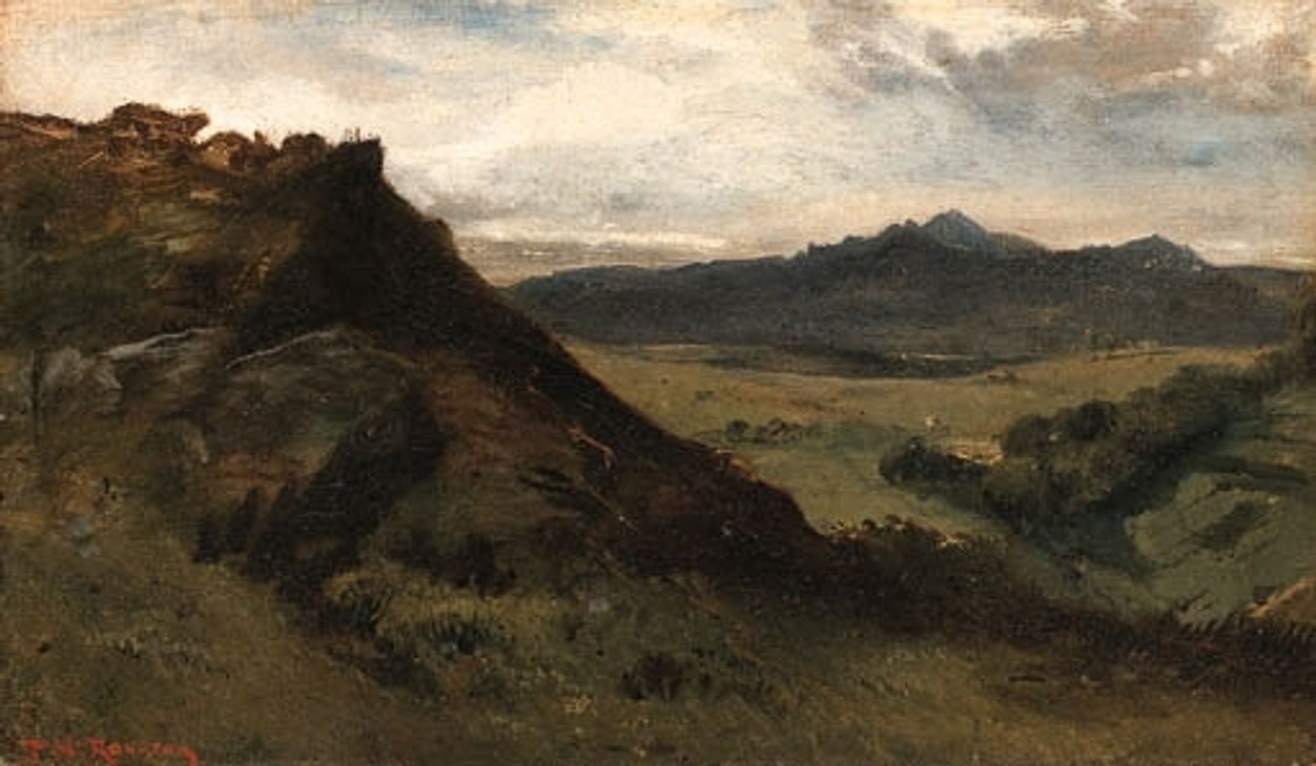 View of mountains, Auvergne by Theodore Rousseau