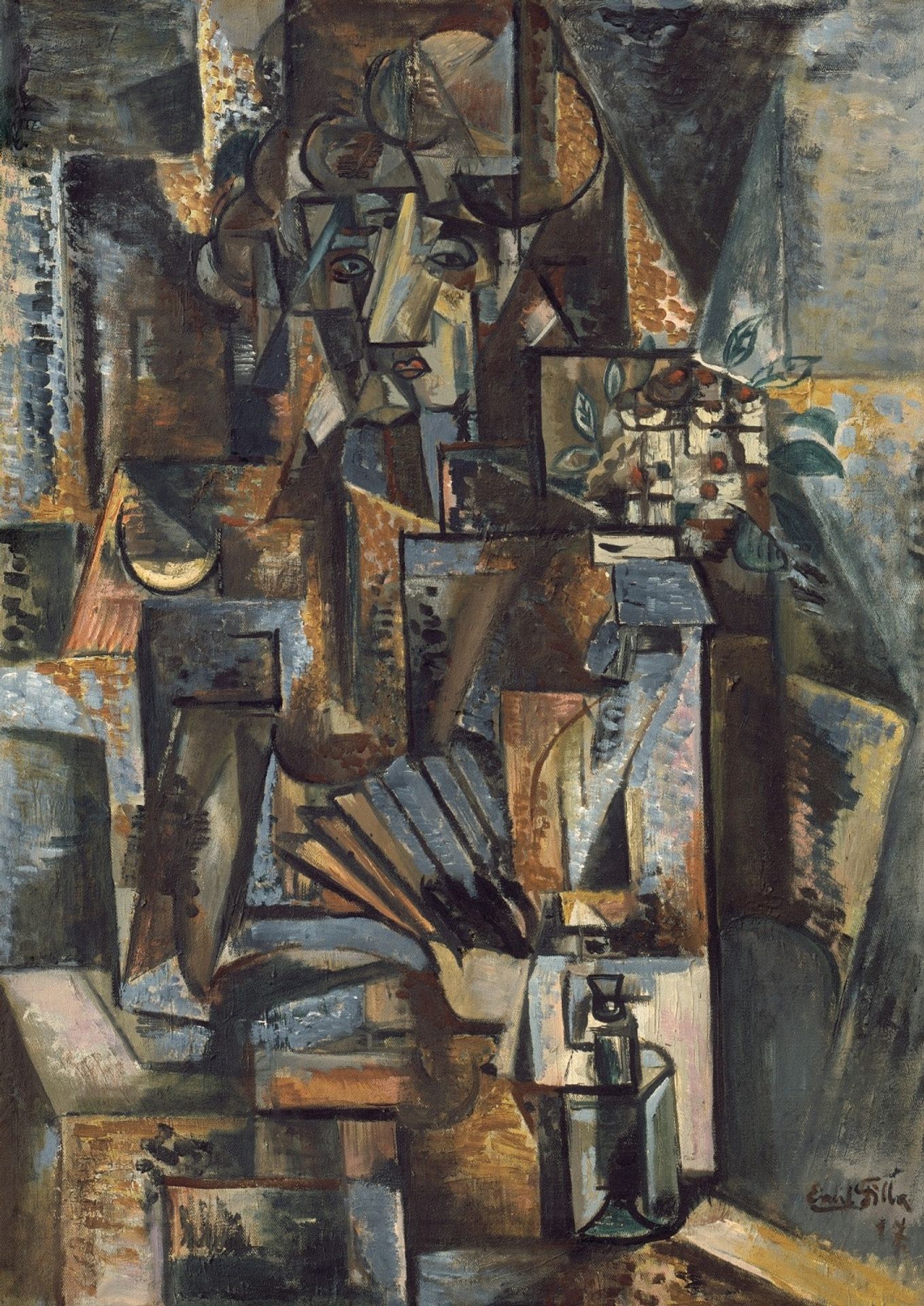 Žena S Vějířem by Emil Filla
