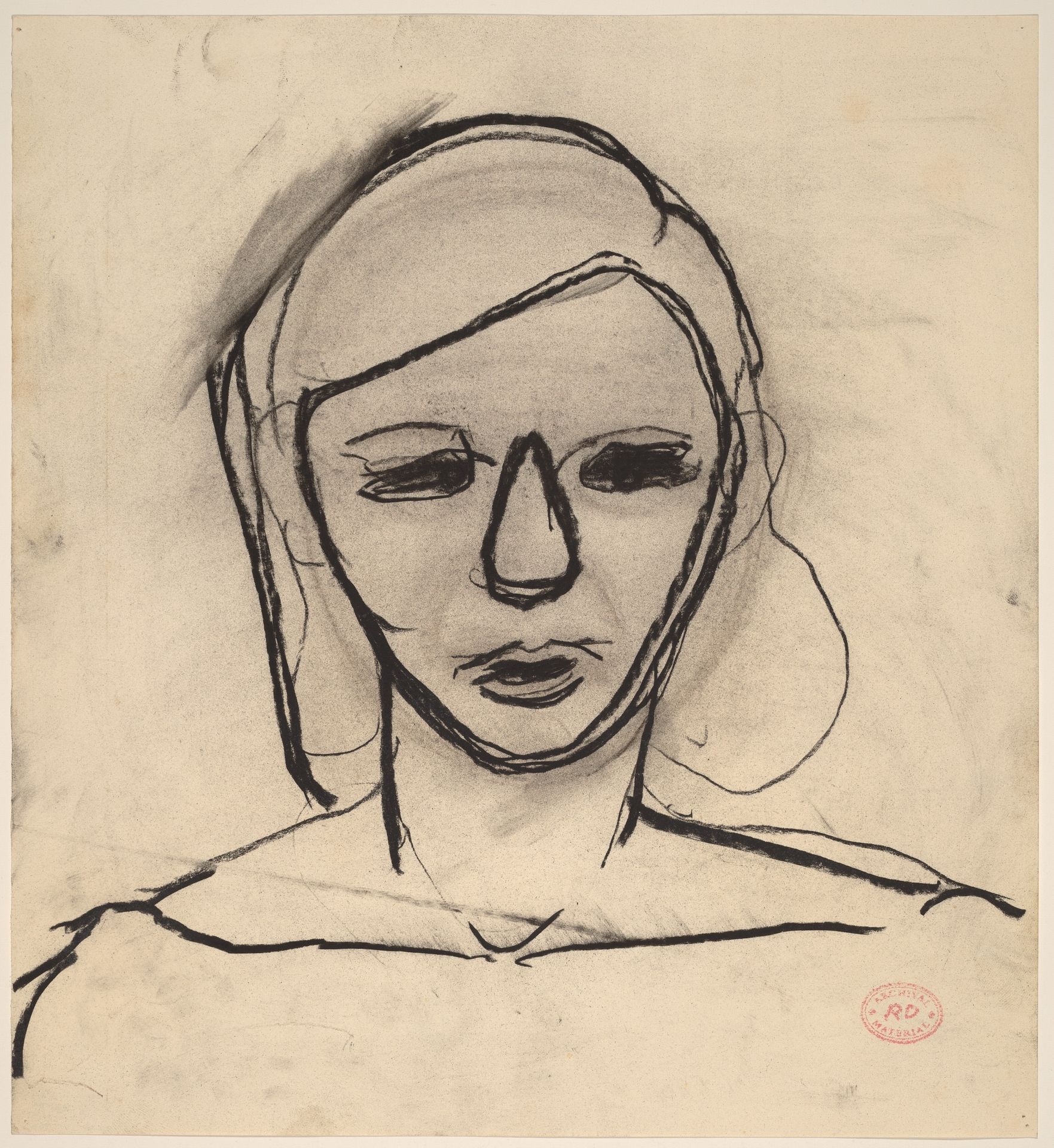 Untitled [female head] by Richard Diebenkorn