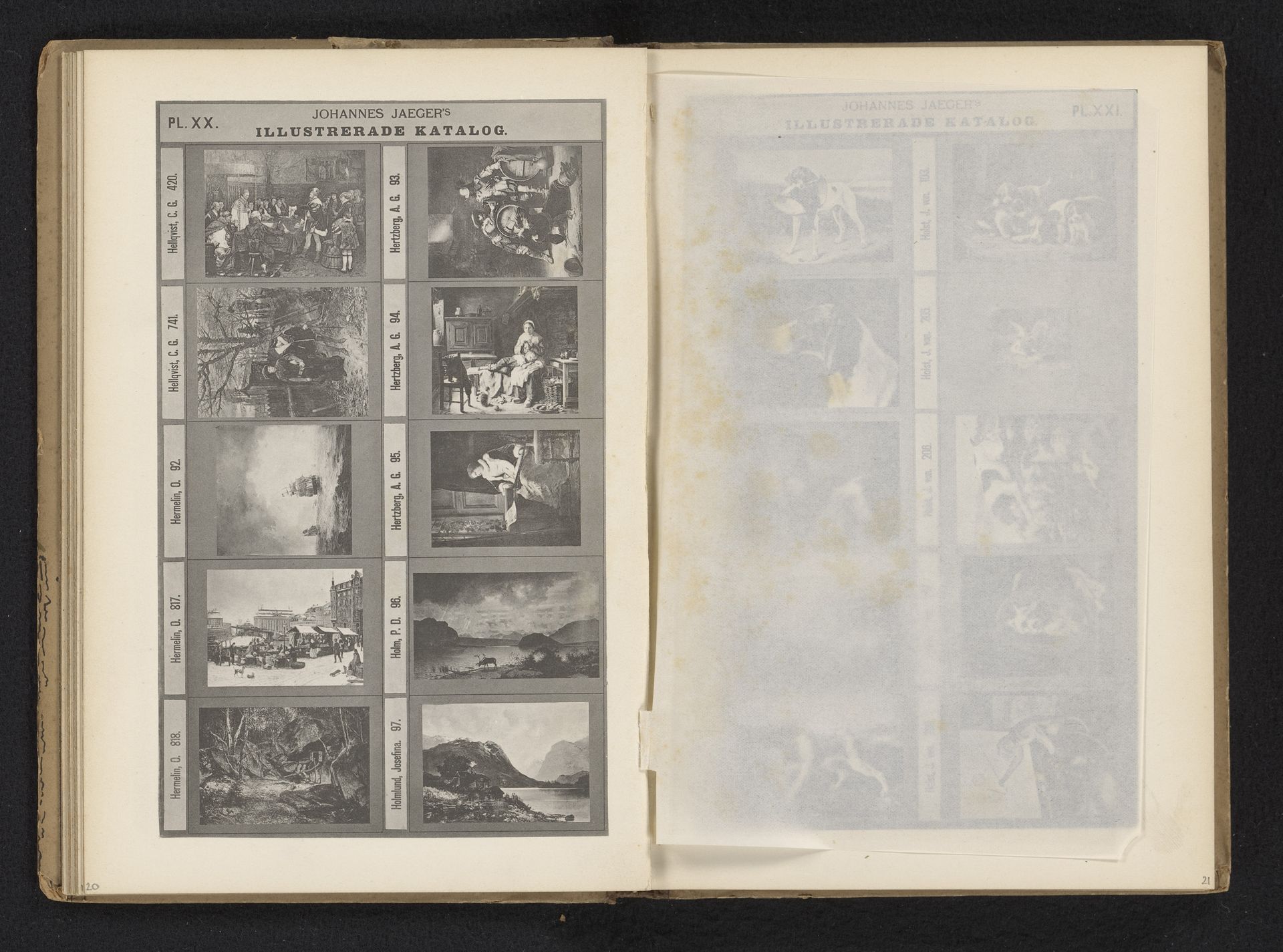 Fotoreproductie van tien schilderijen van landschappen en genretaferelen by Johannes Jaeger