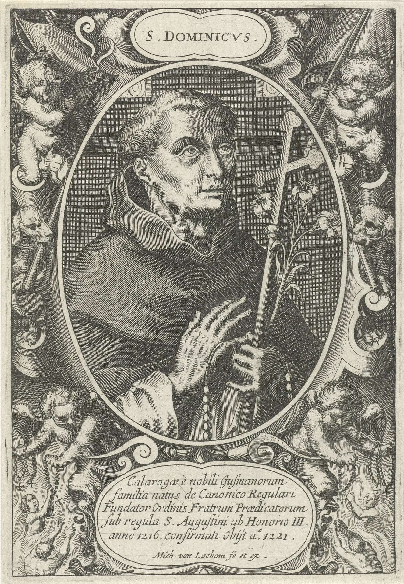 Portret van H. Dominicus by Michel van Lochom
