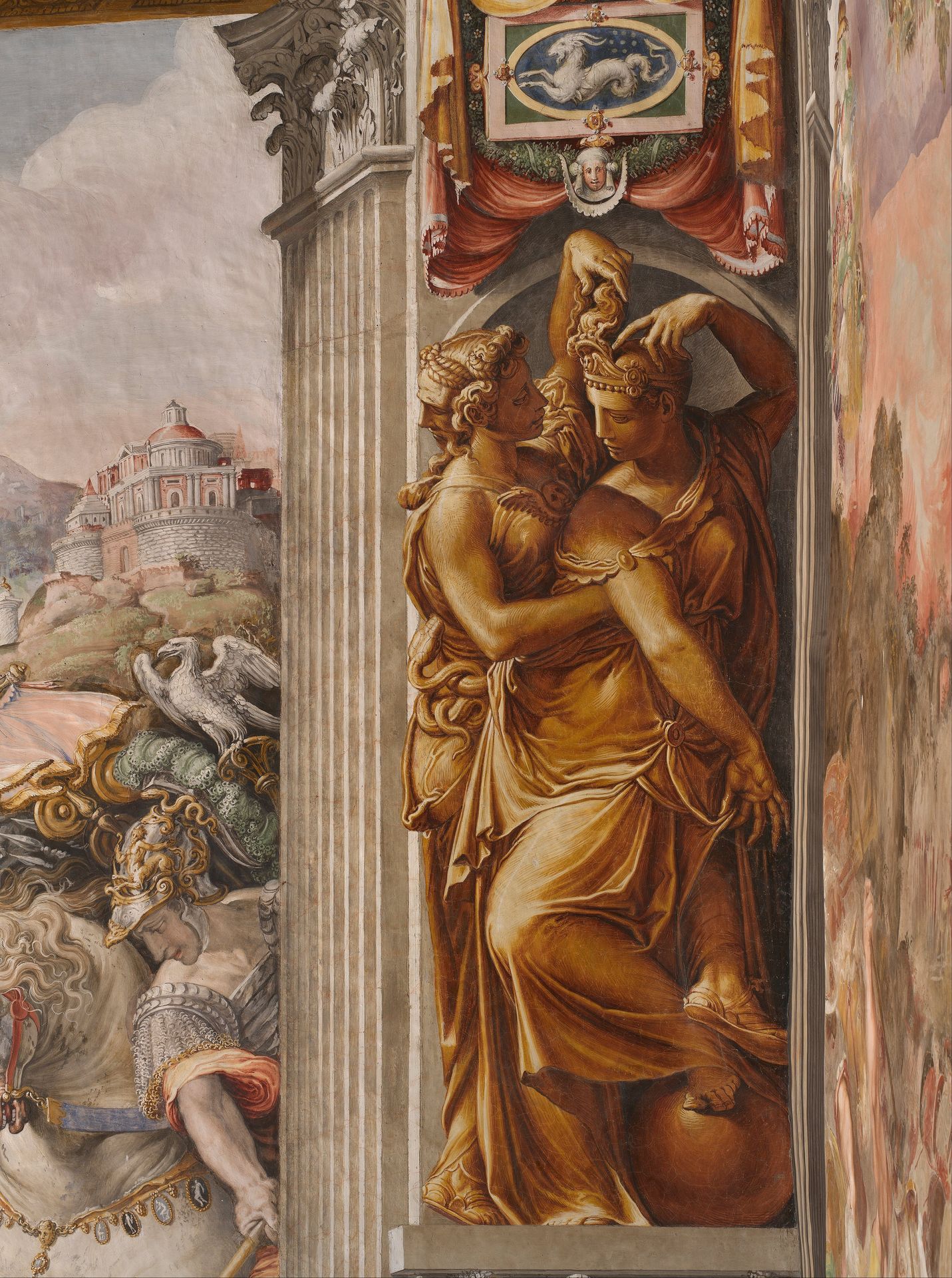 Time as Prudence Siezes Occasion by the Hair by Francesco de' Rossi (Francesco Salviati), "Cecchino"