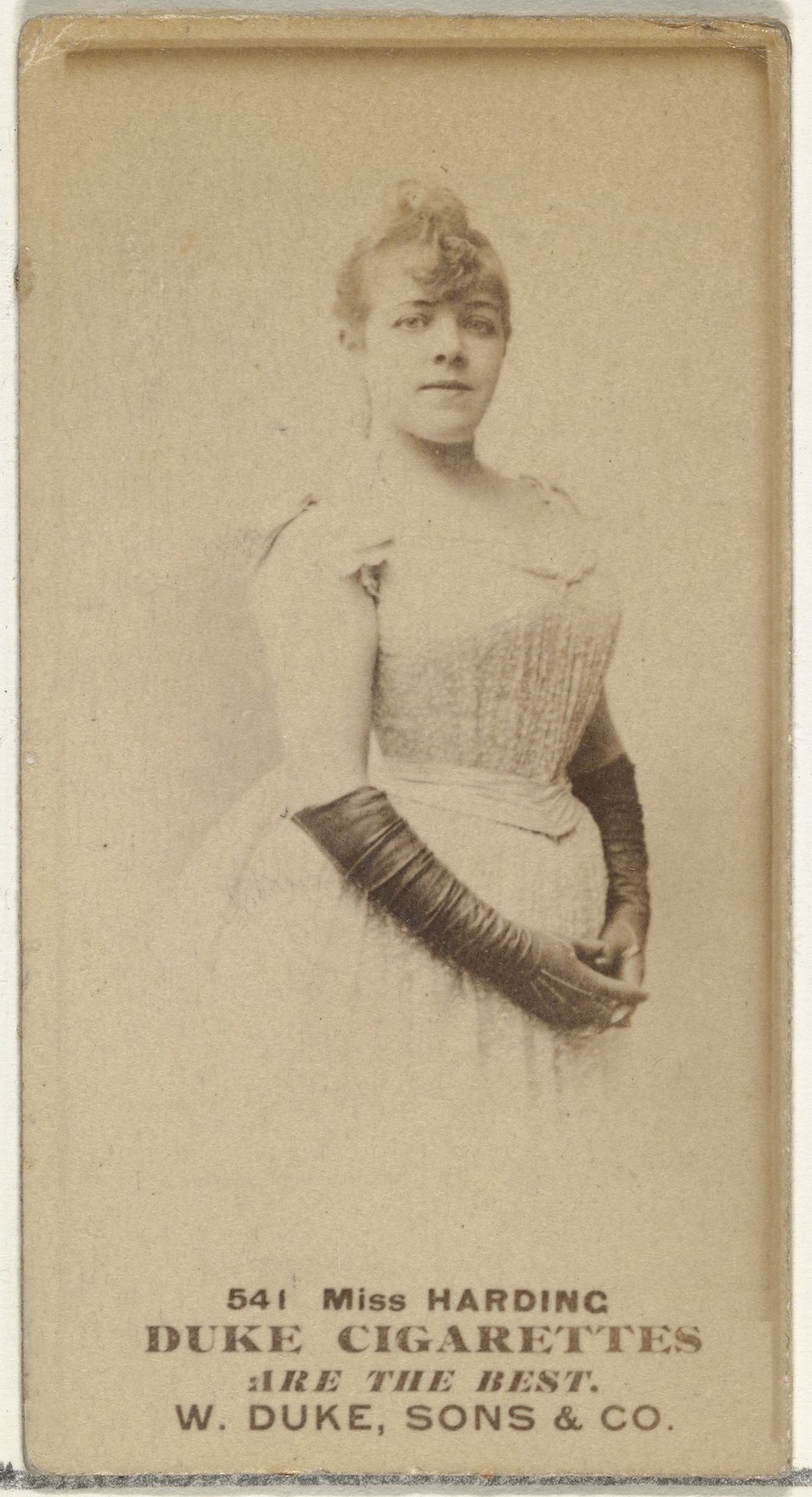 Card Number 541, Miss Harding, from the Actors and Actresses series (N145-7) issued by Duke Sons & Co. to promote Duke Cigarettes by W. Duke, Sons & Co.