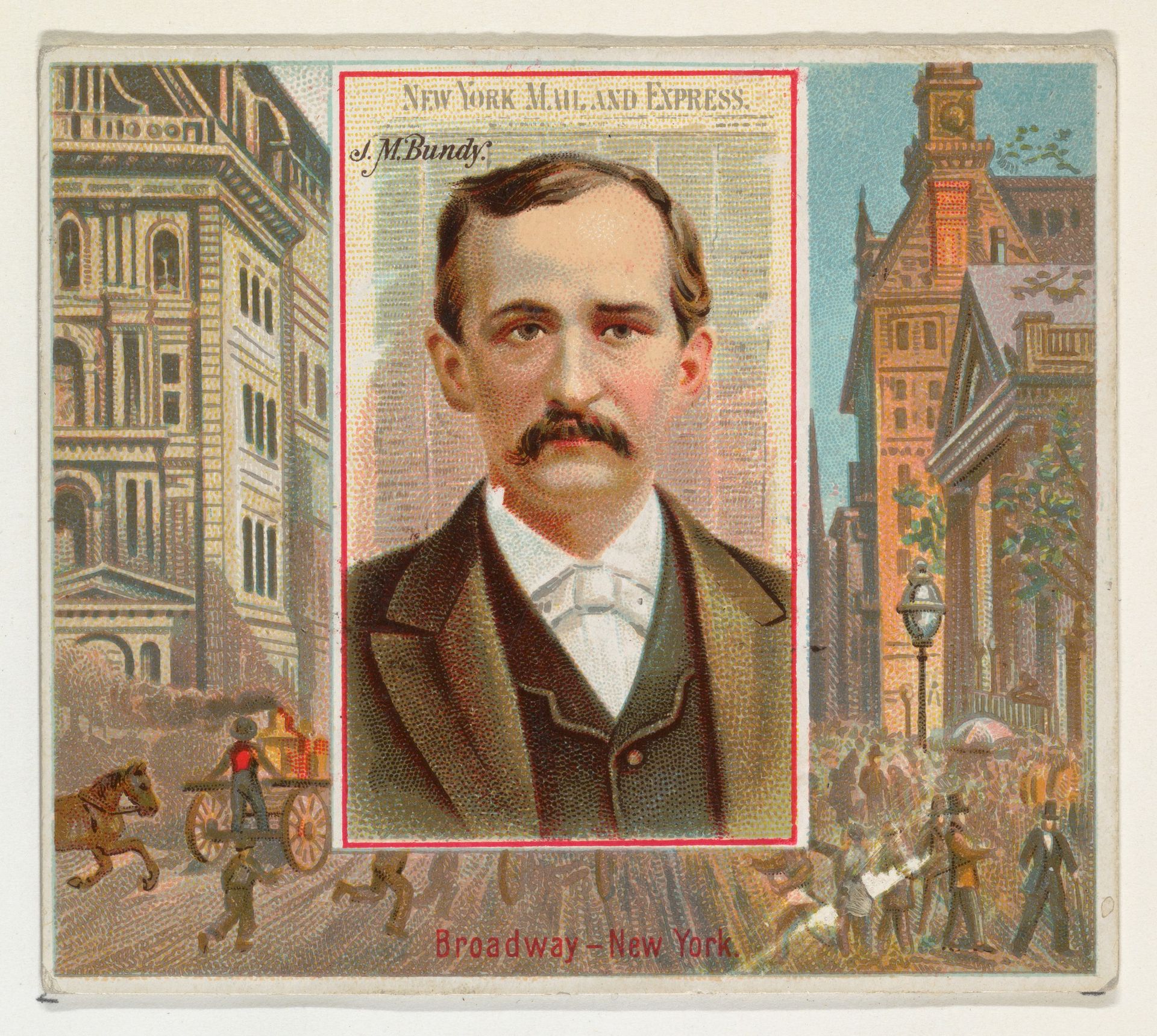 J.M. Bundy, New York Mail and Express, from the American Editors series (N35) for Allen & Ginter Cigarettes by Allen & Ginter