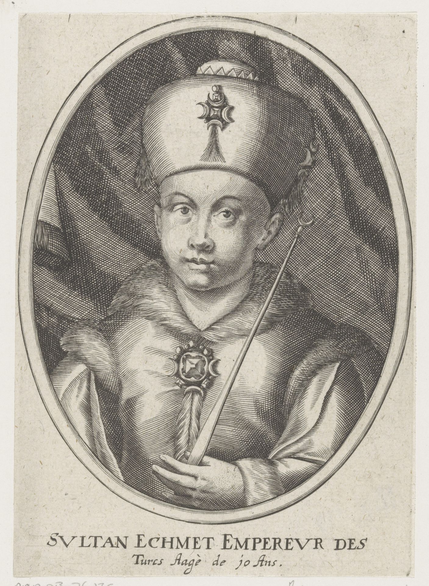 Portret van Ahmed I, II of IV, sultan van het Ottomaanse Rijk, op 10-jarige leeftijd by Anonymous