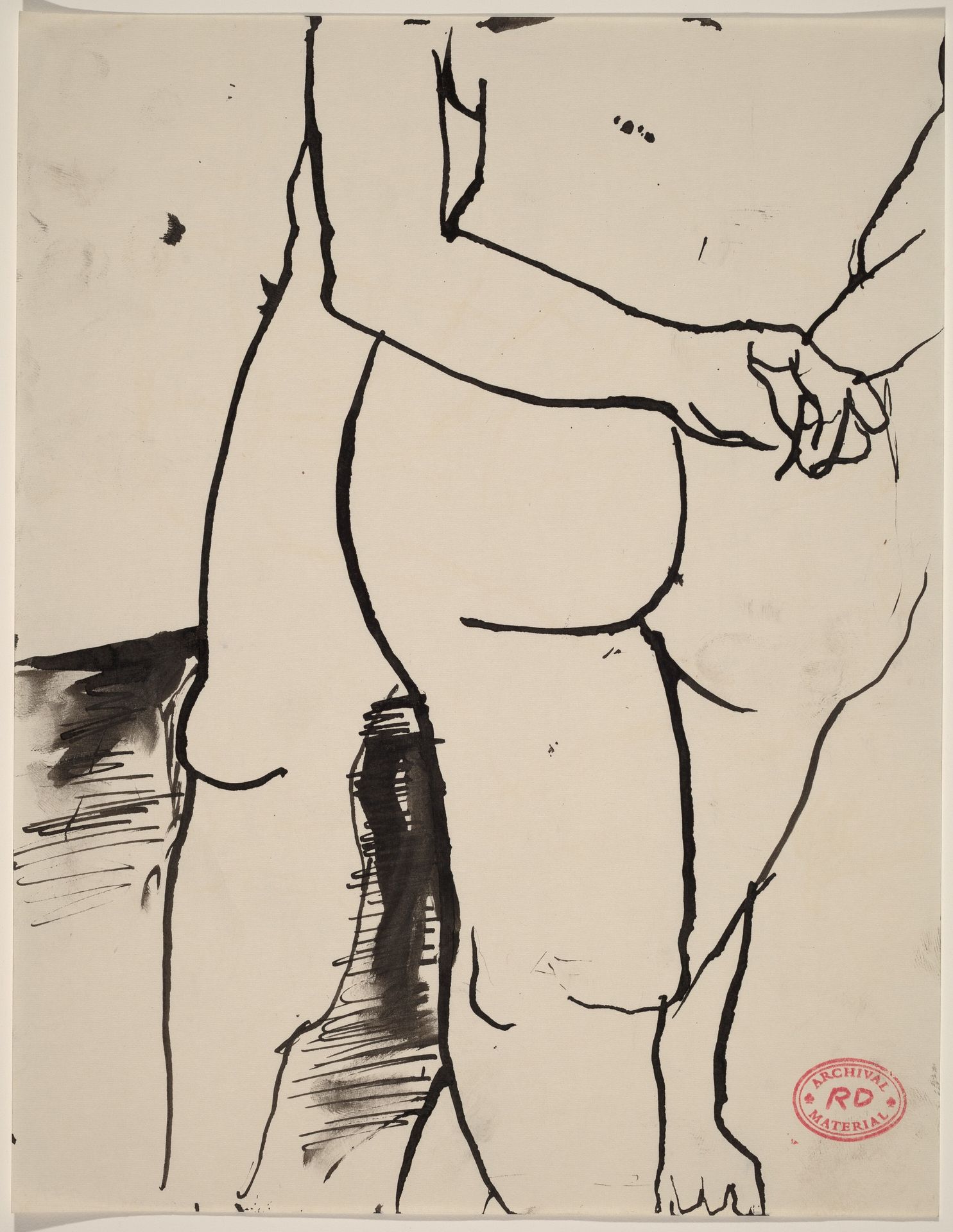 Untitled [legs and buttocks of standing nude figures] by Richard Diebenkorn