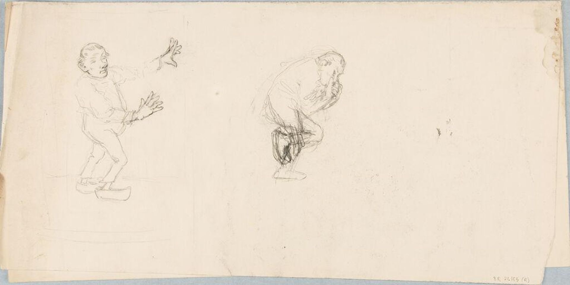 Studies of Facial Expressions and Poses; verso: Sketches of a Seated Man and Standing Women by William Valentine Schevill