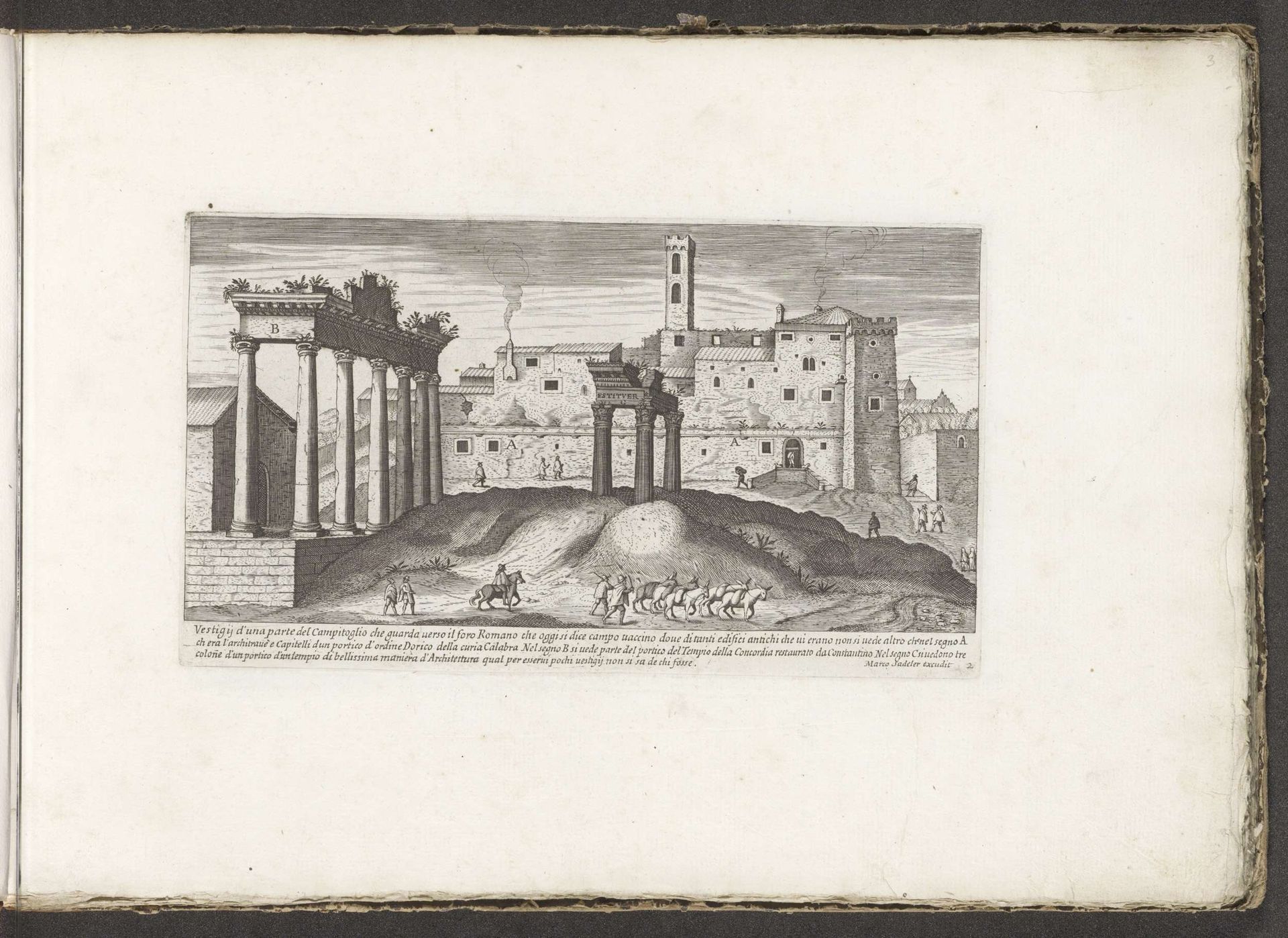 Tempel van Saturnus en de Tempel van Vespasianus by Anonymous