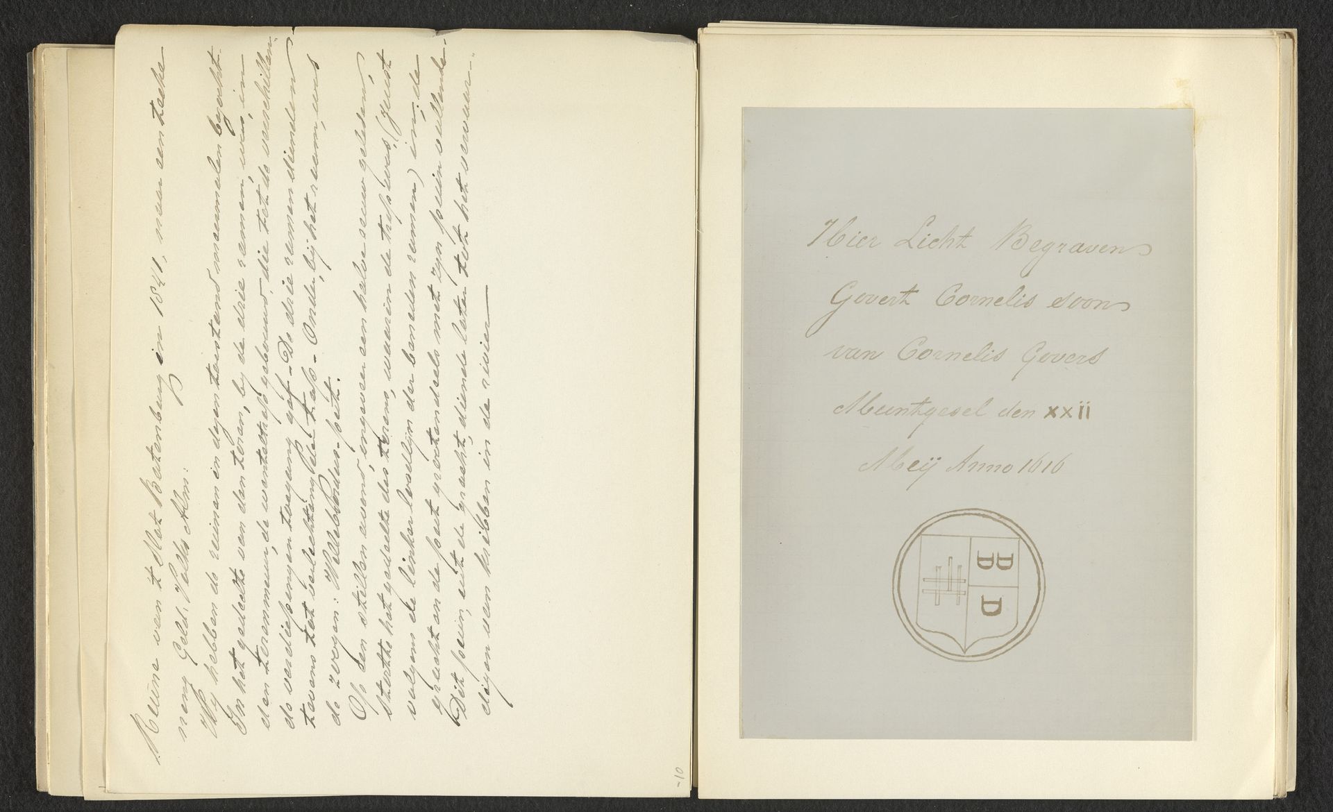 Fotoreproductie van een tekening van de grafzerk van Govert Cornelis Gevers in de Oude Sint-Victorkerk te Batenburg by Benjamin Charlé