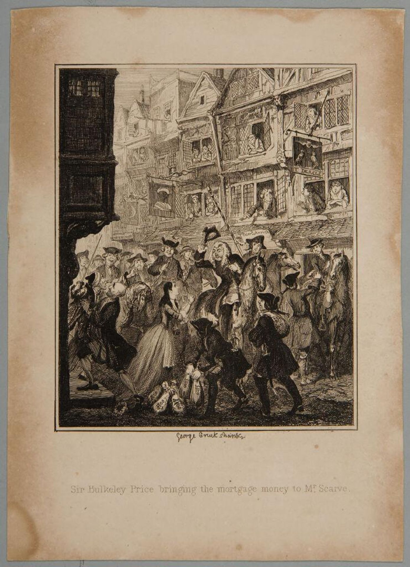Sir Bulkeley Price Bringing the Mortage Money to Mr. Scarve by George Cruikshank