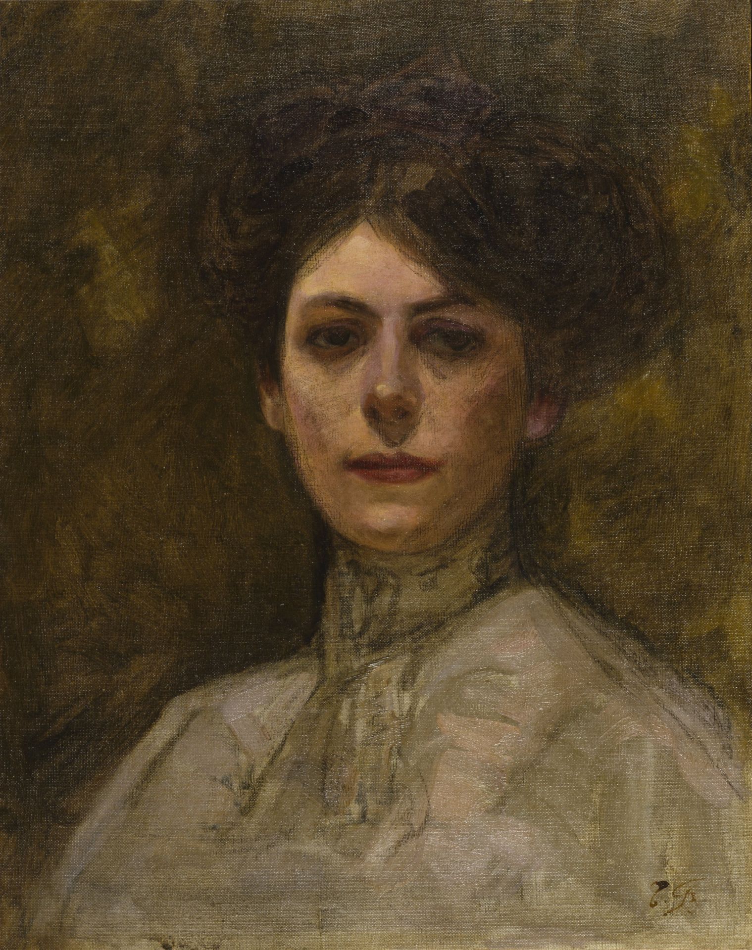 Portrait of An Italian Lady by Fujishima Takeji