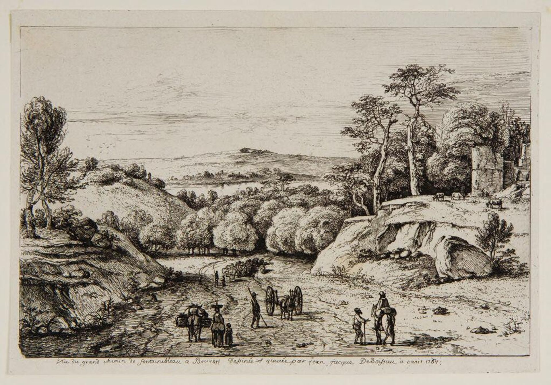 View of the Great Road of Fontainebleu at Bouron by Jean Jacques de Boissieu