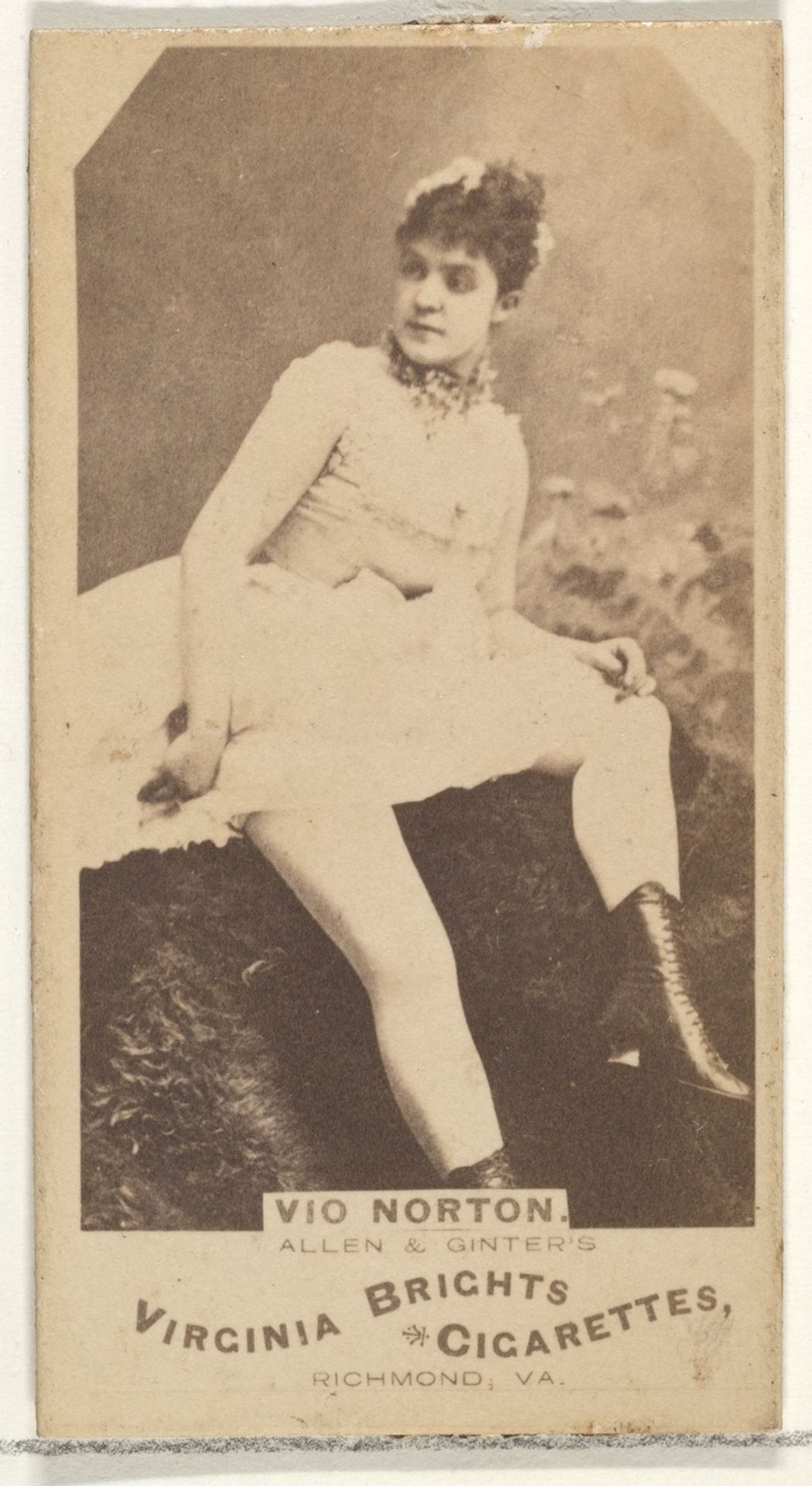 Vio Norton, from the Actors and Actresses series (N45, Type 1) for Virginia Brights Cigarettes by Allen & Ginter