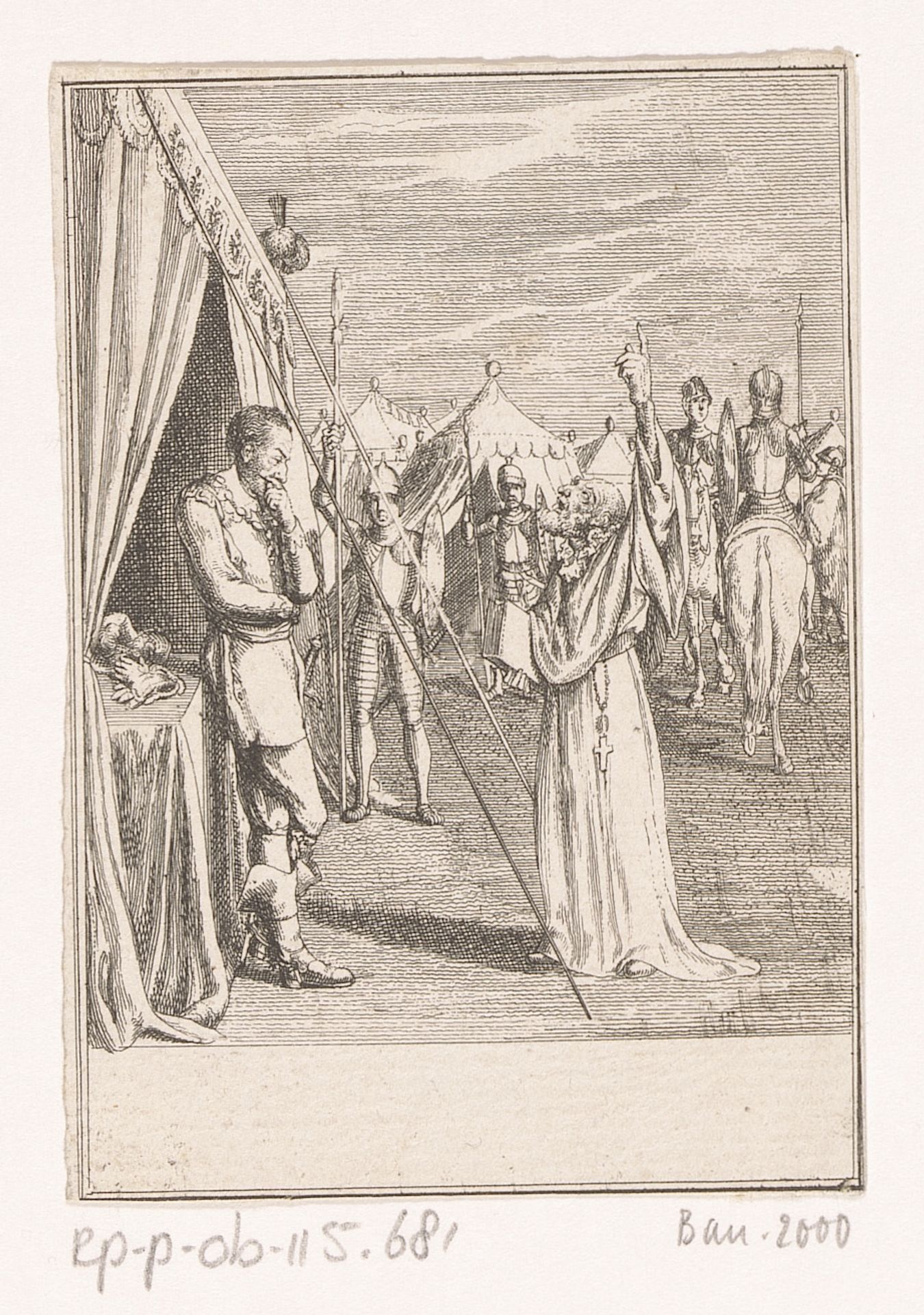 Wallenstein vraagt Seni om de sterren te raadplegen by Daniel Nikolaus Chodowiecki