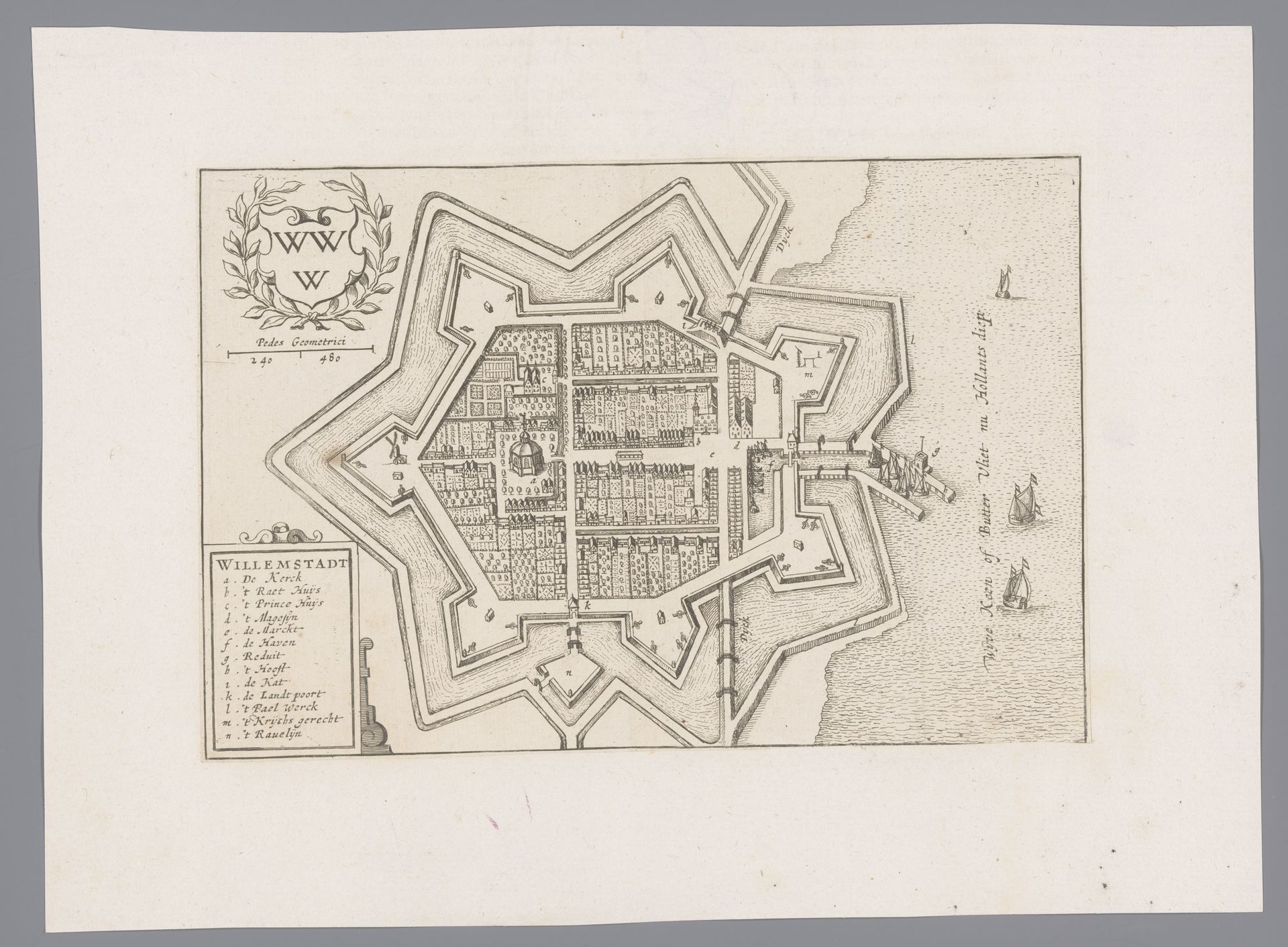 Plattegrond van Willemstad by Anonymous