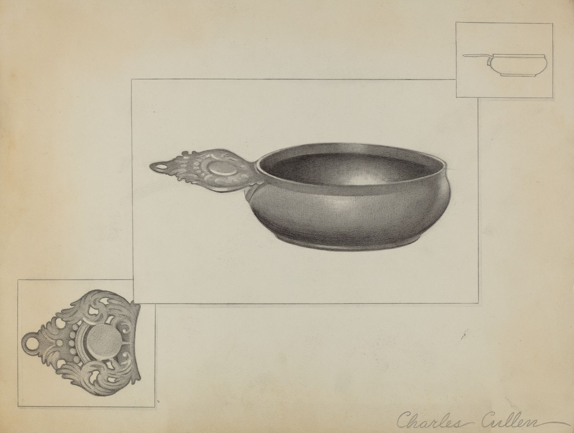 Pewter Porringer by Charles Cullen