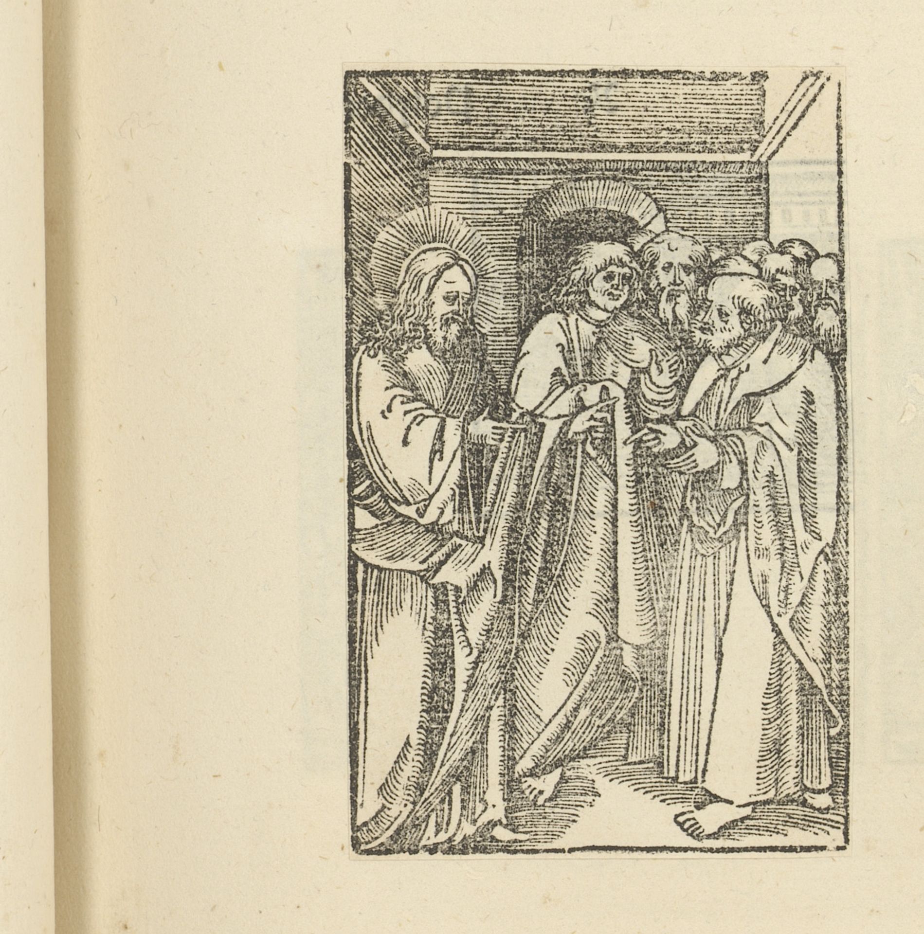 Christus bij een groep mannen by Hans Schäufelein