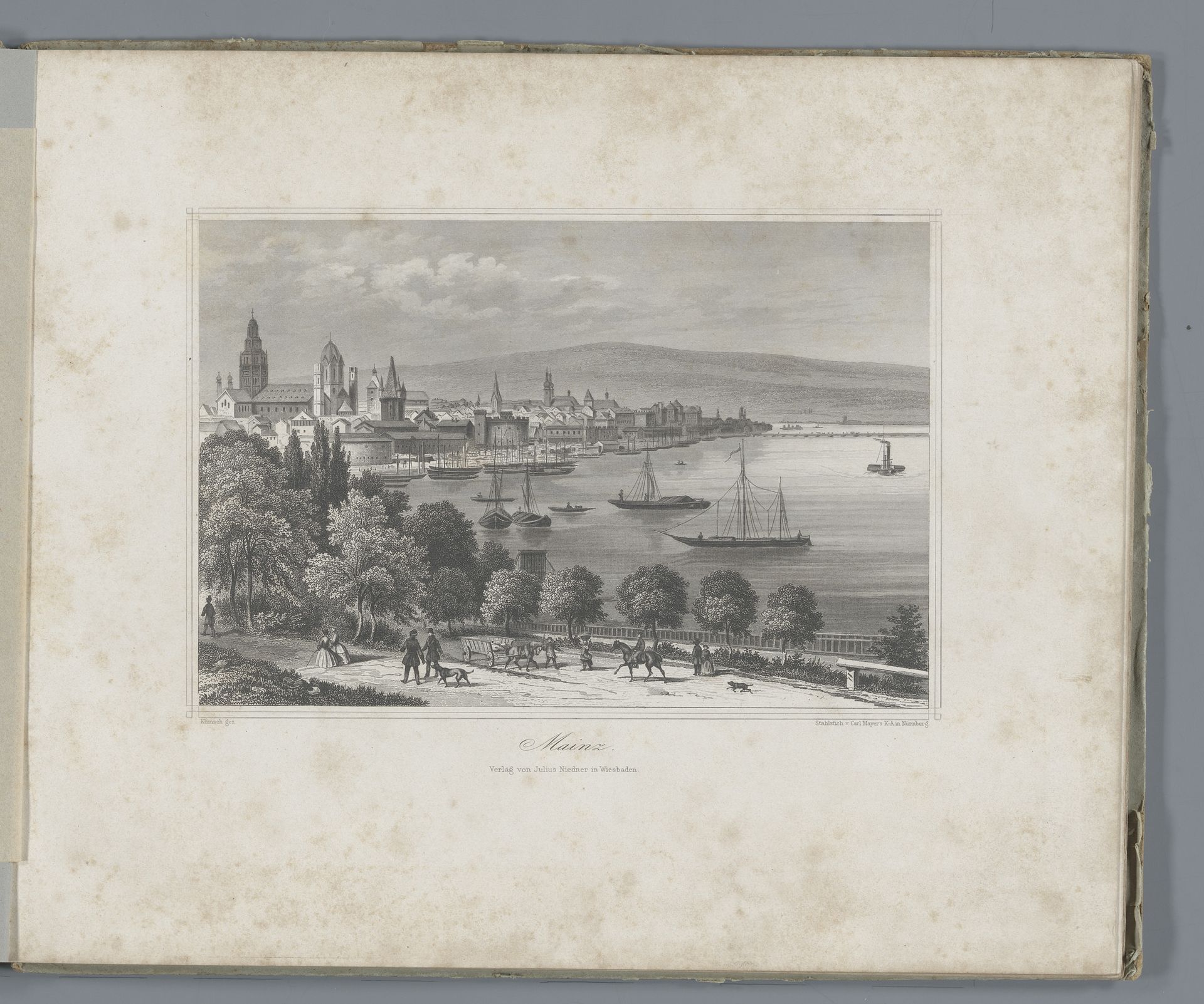 Gezicht op Mainz by Carl Mayer