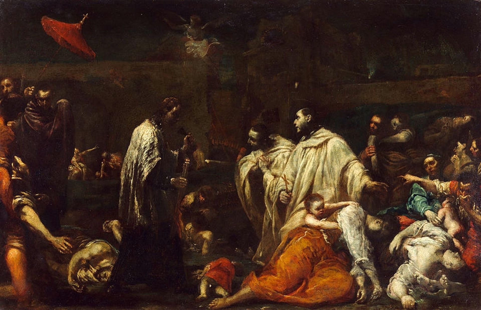 Bernard Tolomei and the Plague in Siena by Giuseppe Maria Crespi