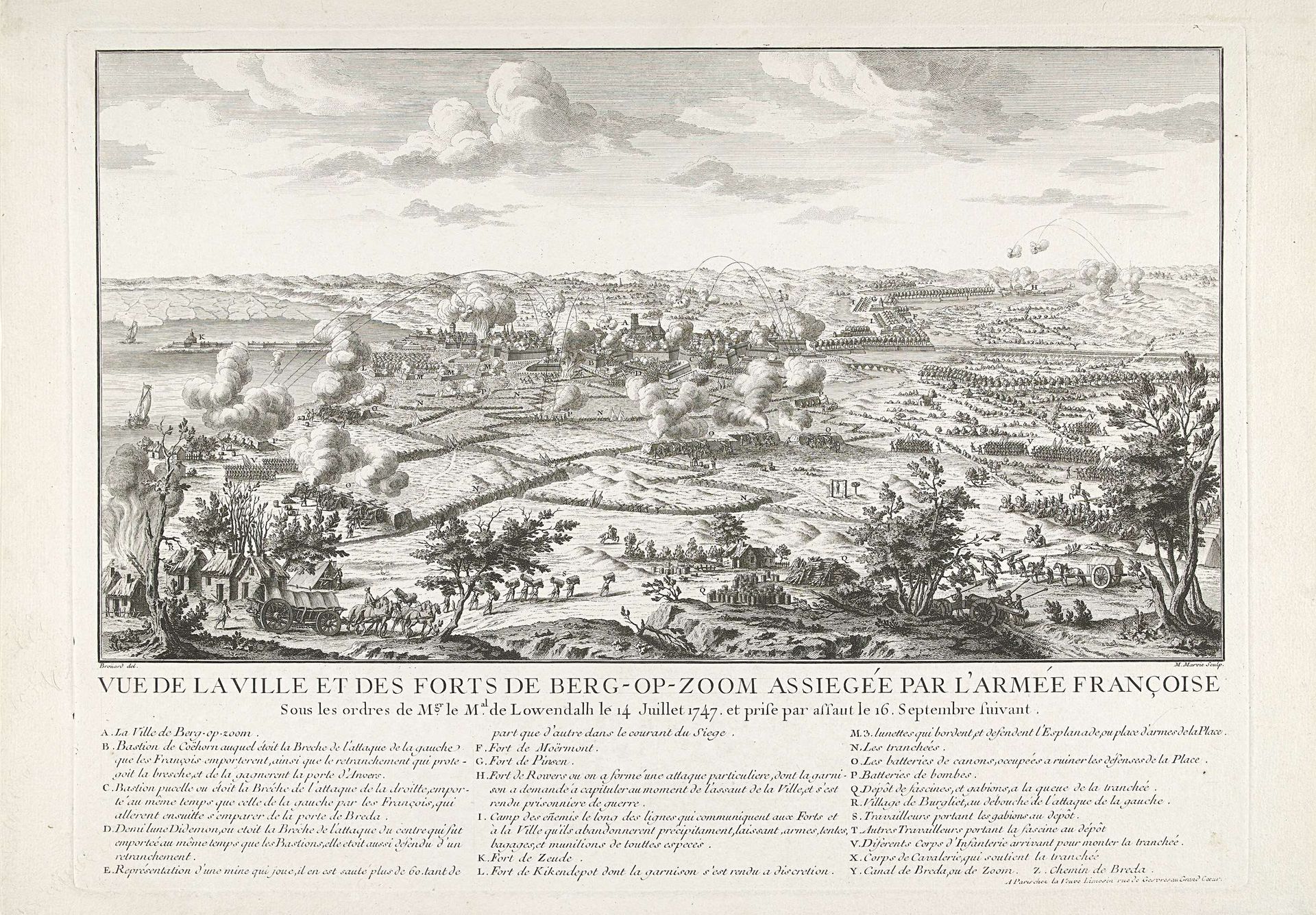 Beleg van Bergen op Zoom, 1747 by Martin Marvie