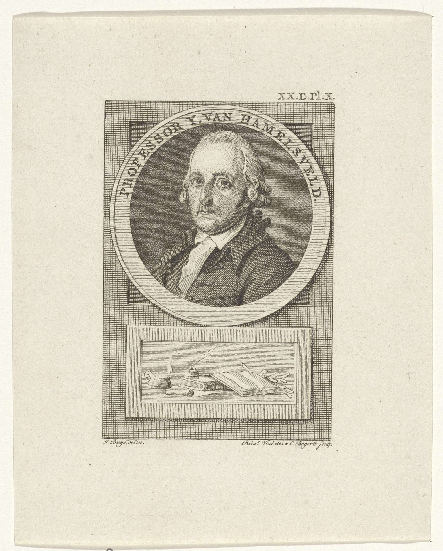 Portret van IJsbrand van Hamelsveld by Reinier Vinkeles