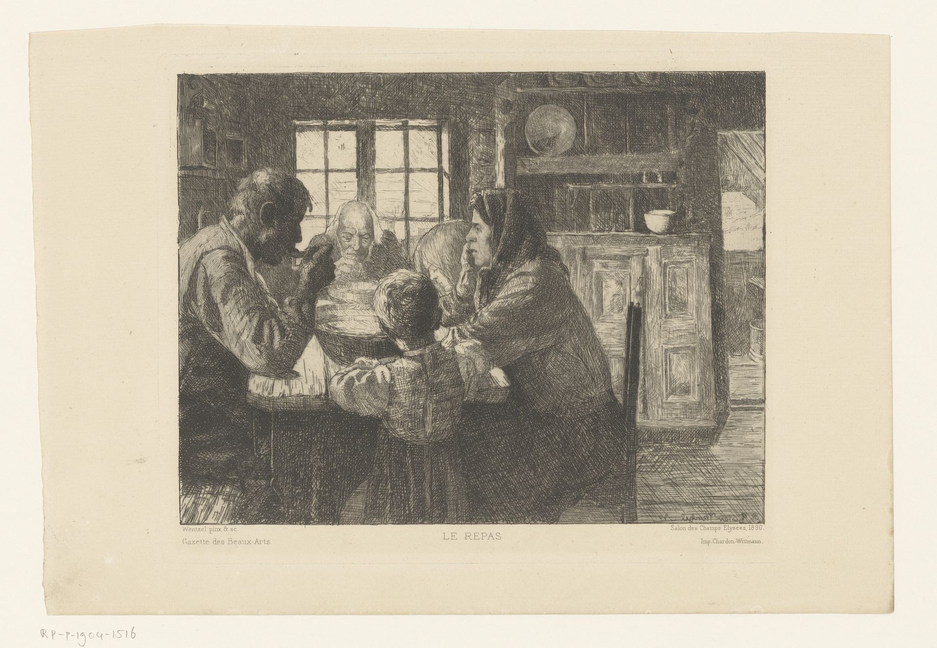 De maaltijd by Nils Gustav Wentzel