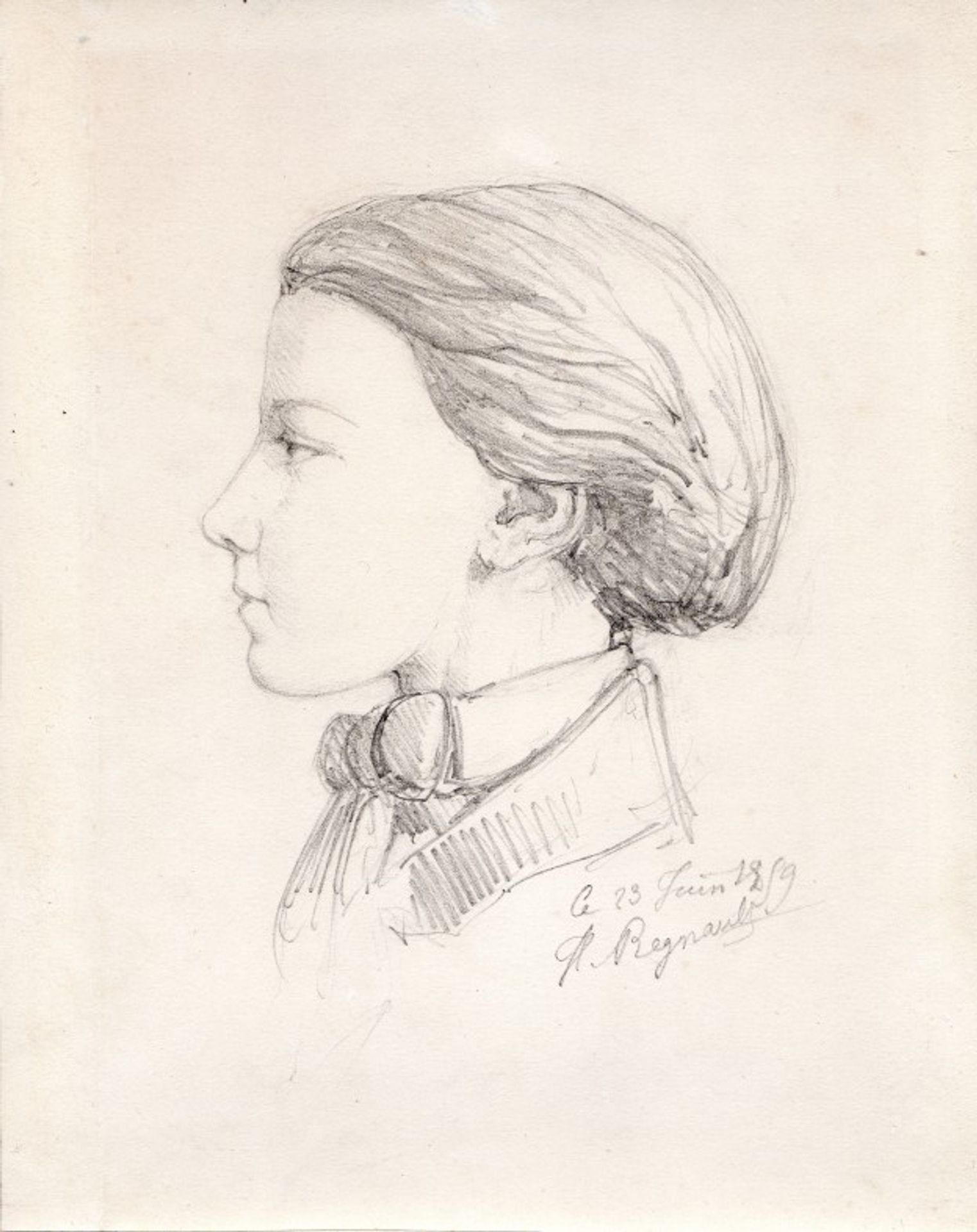 Presumed portrait of the artist's brother (23 June 1859) by Henri Regnault