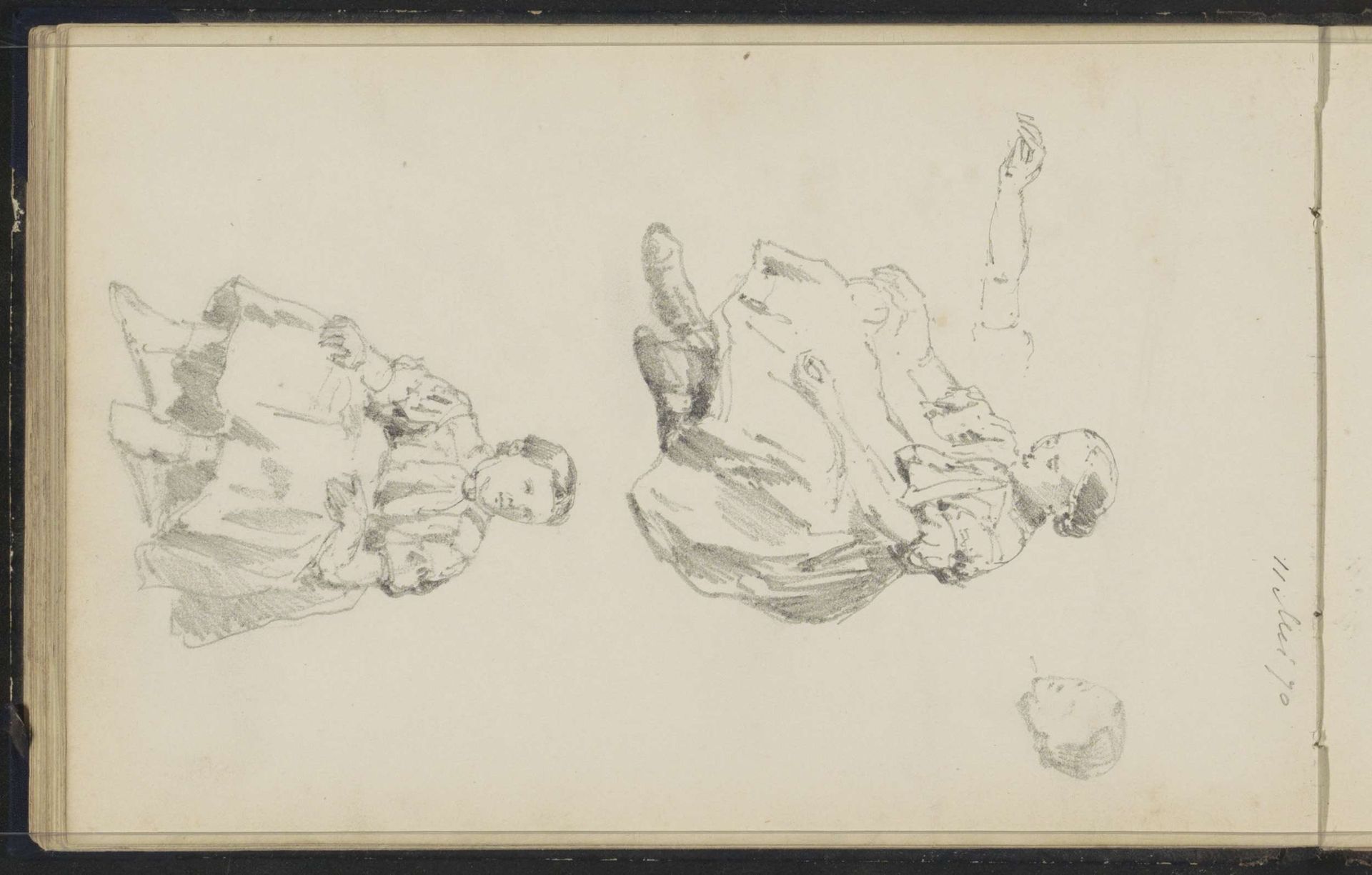 Studieblad met jonge vrouwen by Cornelis Springer